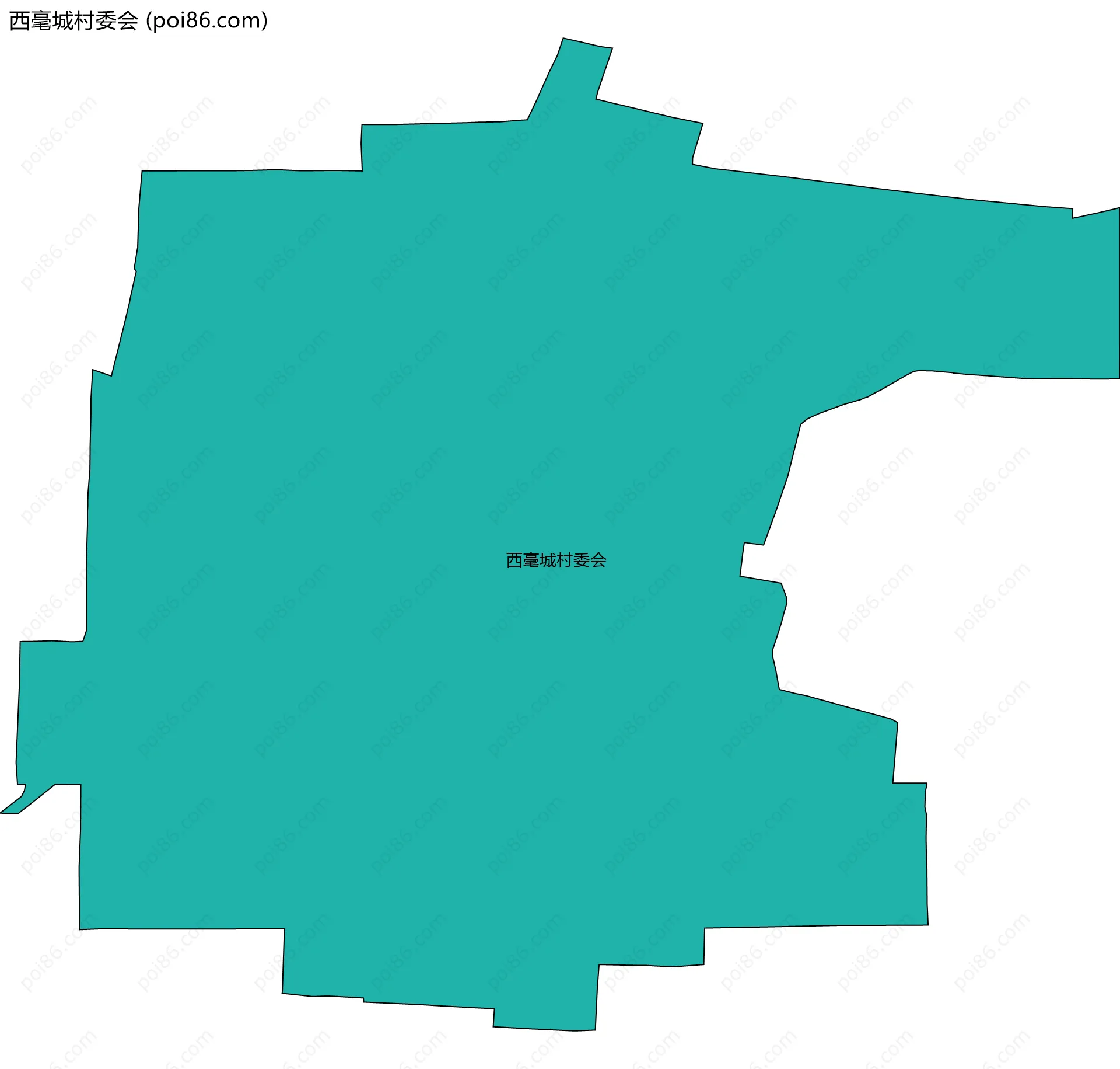 西毫城村委会边界地图