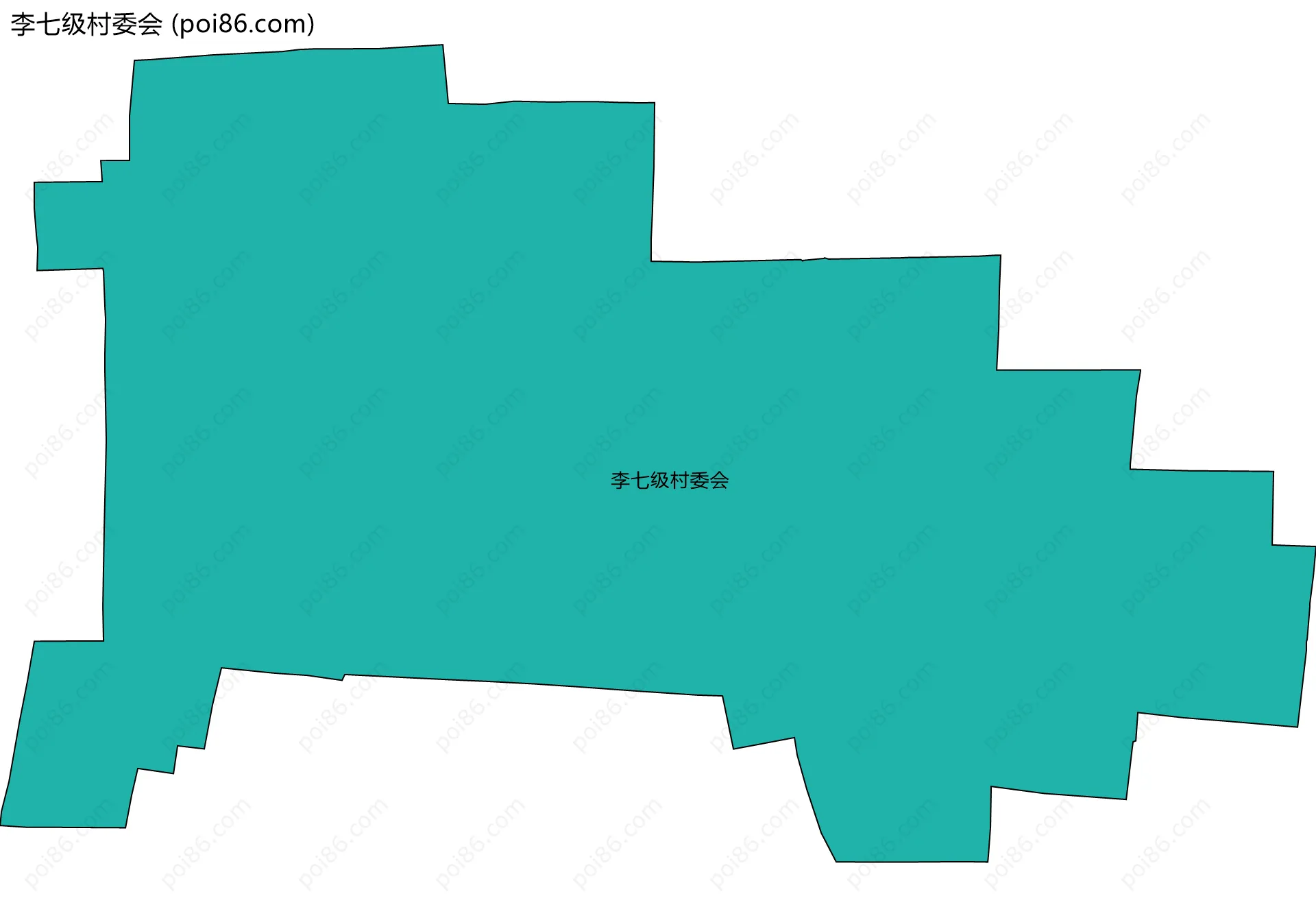 李七级村委会边界地图