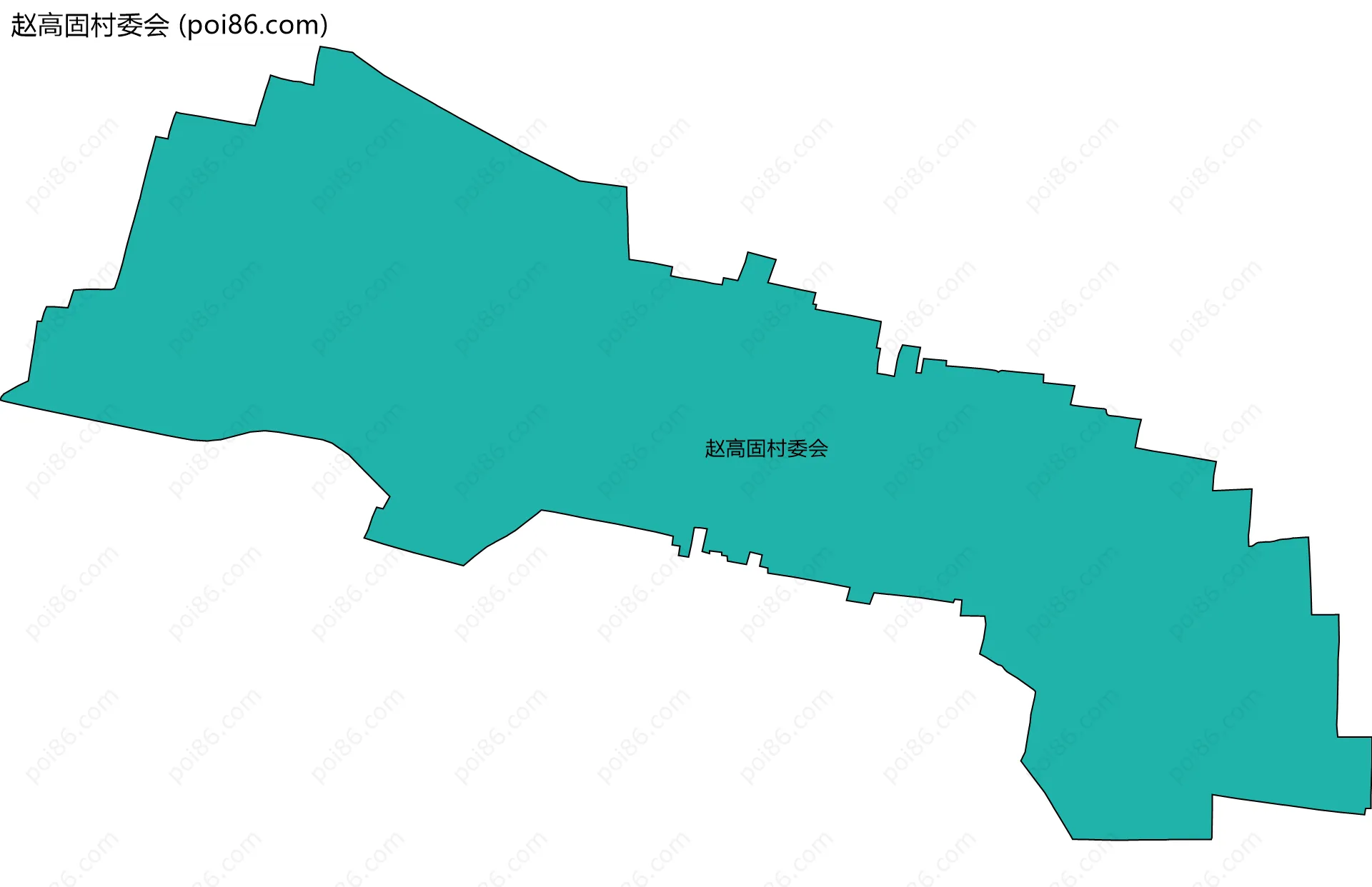 赵高固村委会边界地图