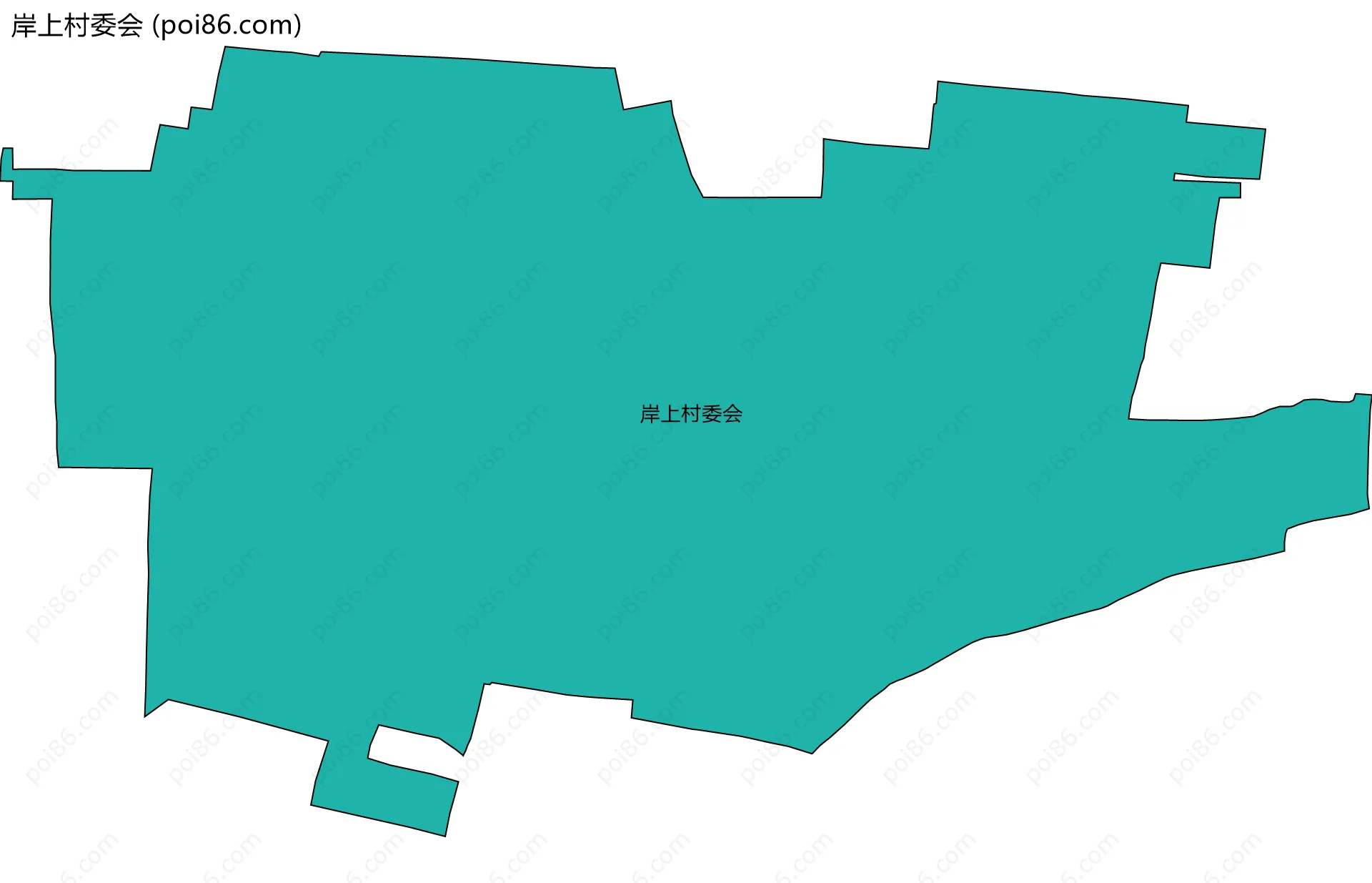 岸上村委会边界地图