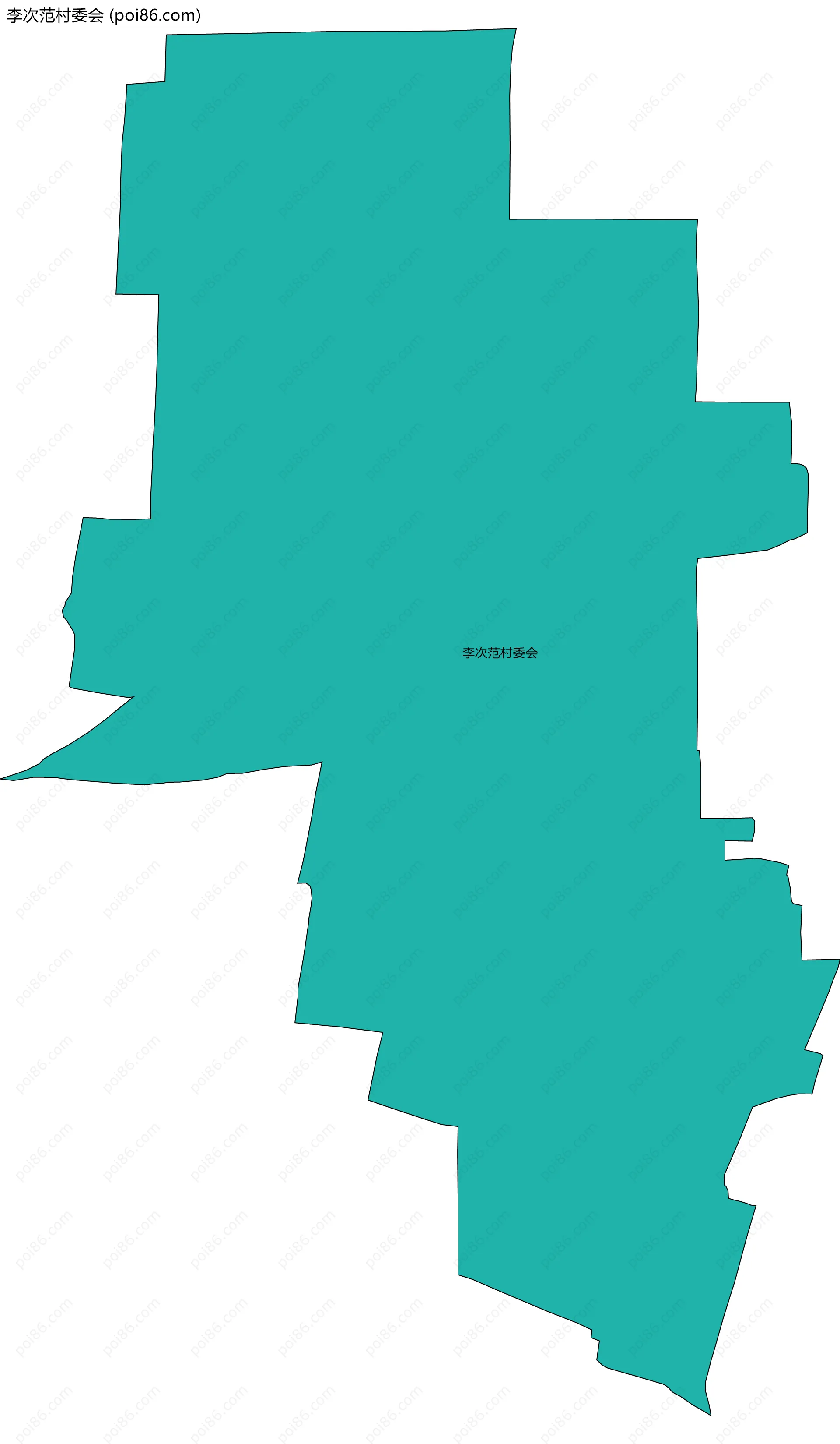 李次范村委会边界地图