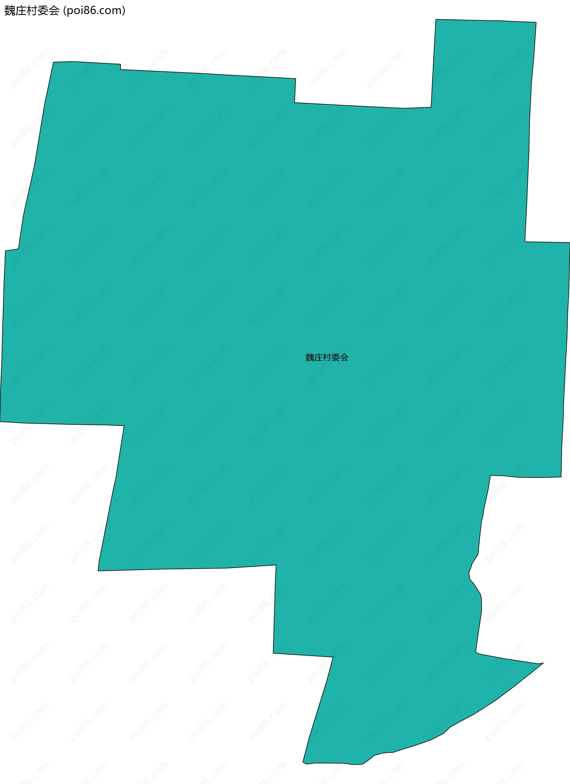魏庄村委会边界地图