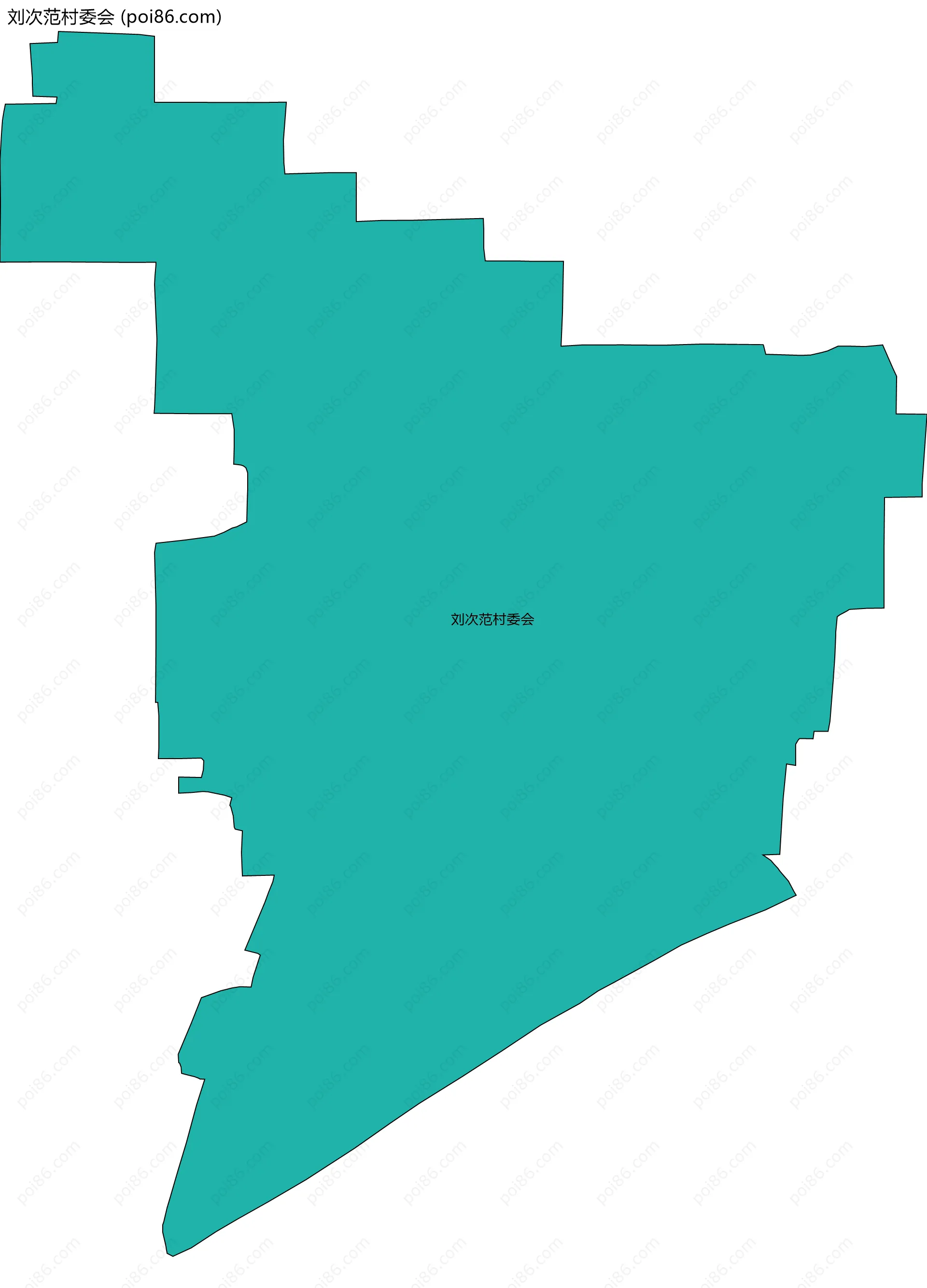 刘次范村委会边界地图