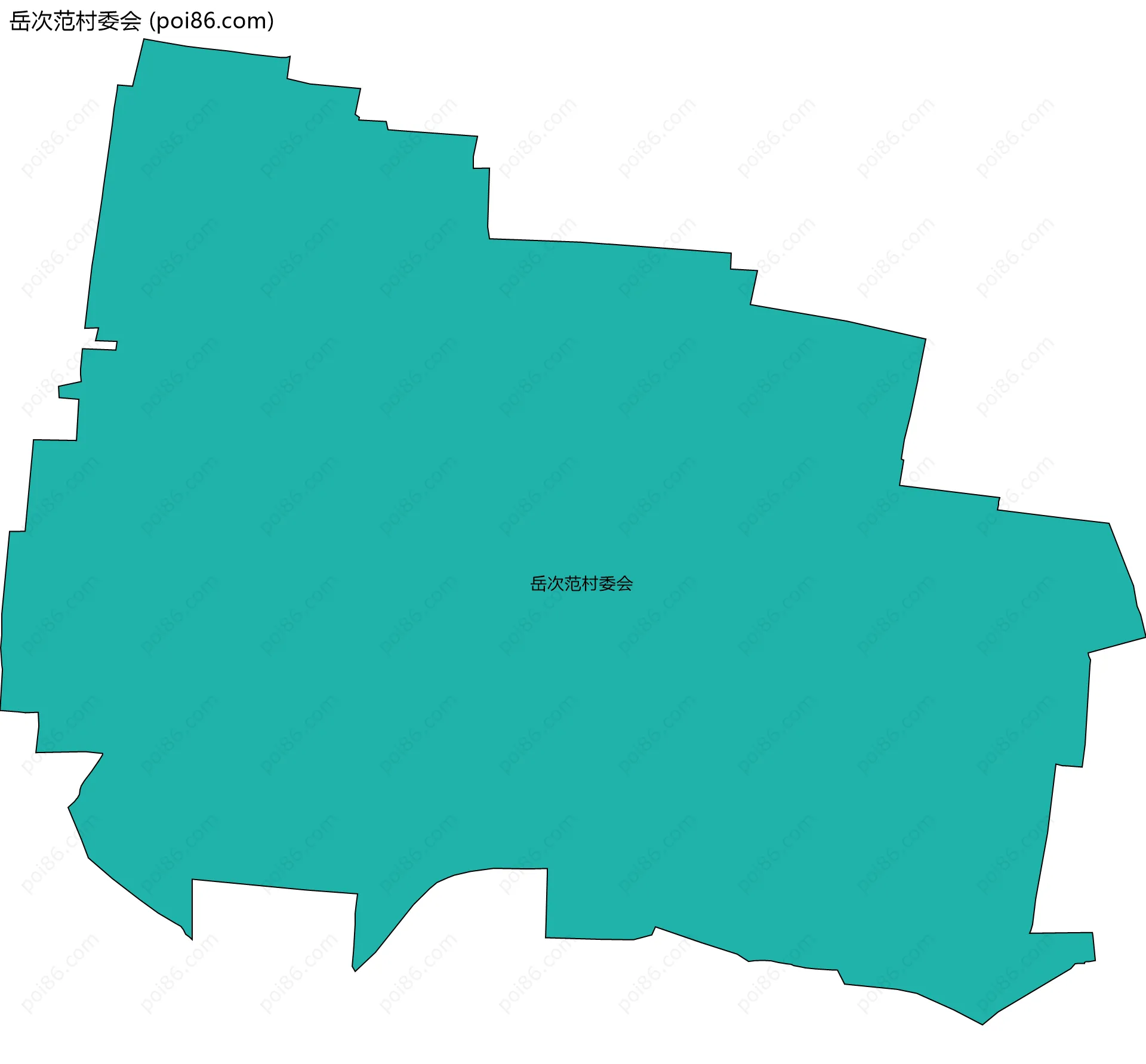 岳次范村委会边界地图