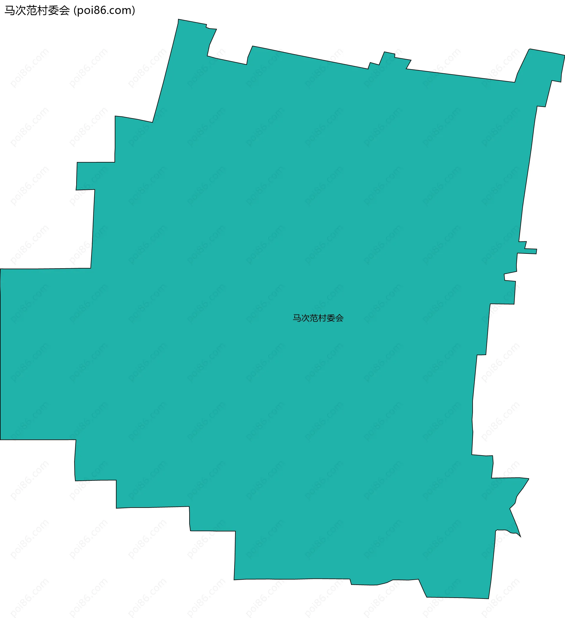 马次范村委会边界地图