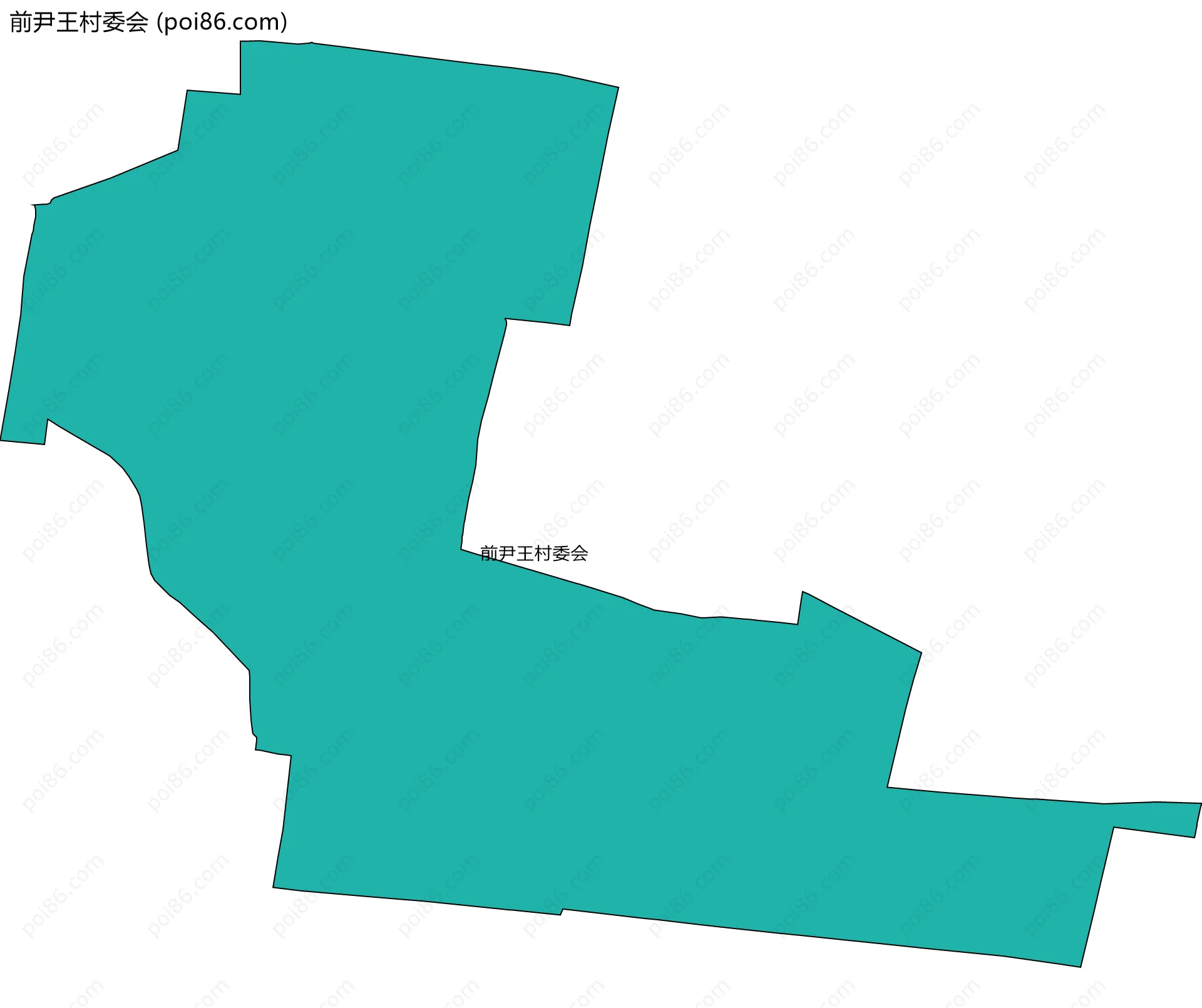 前尹王村委会边界地图