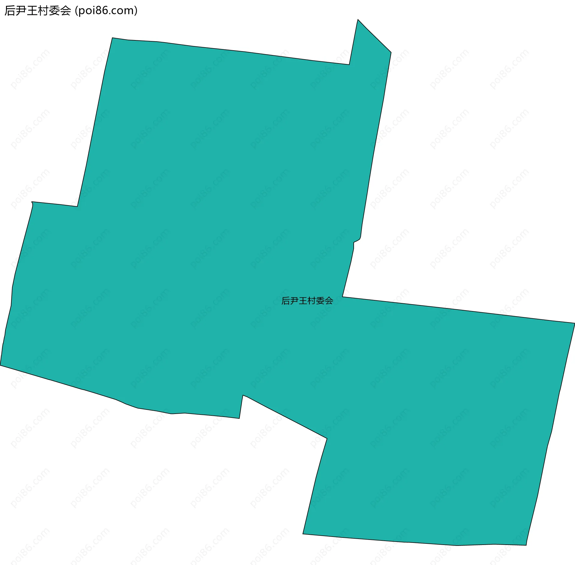 后尹王村委会边界地图