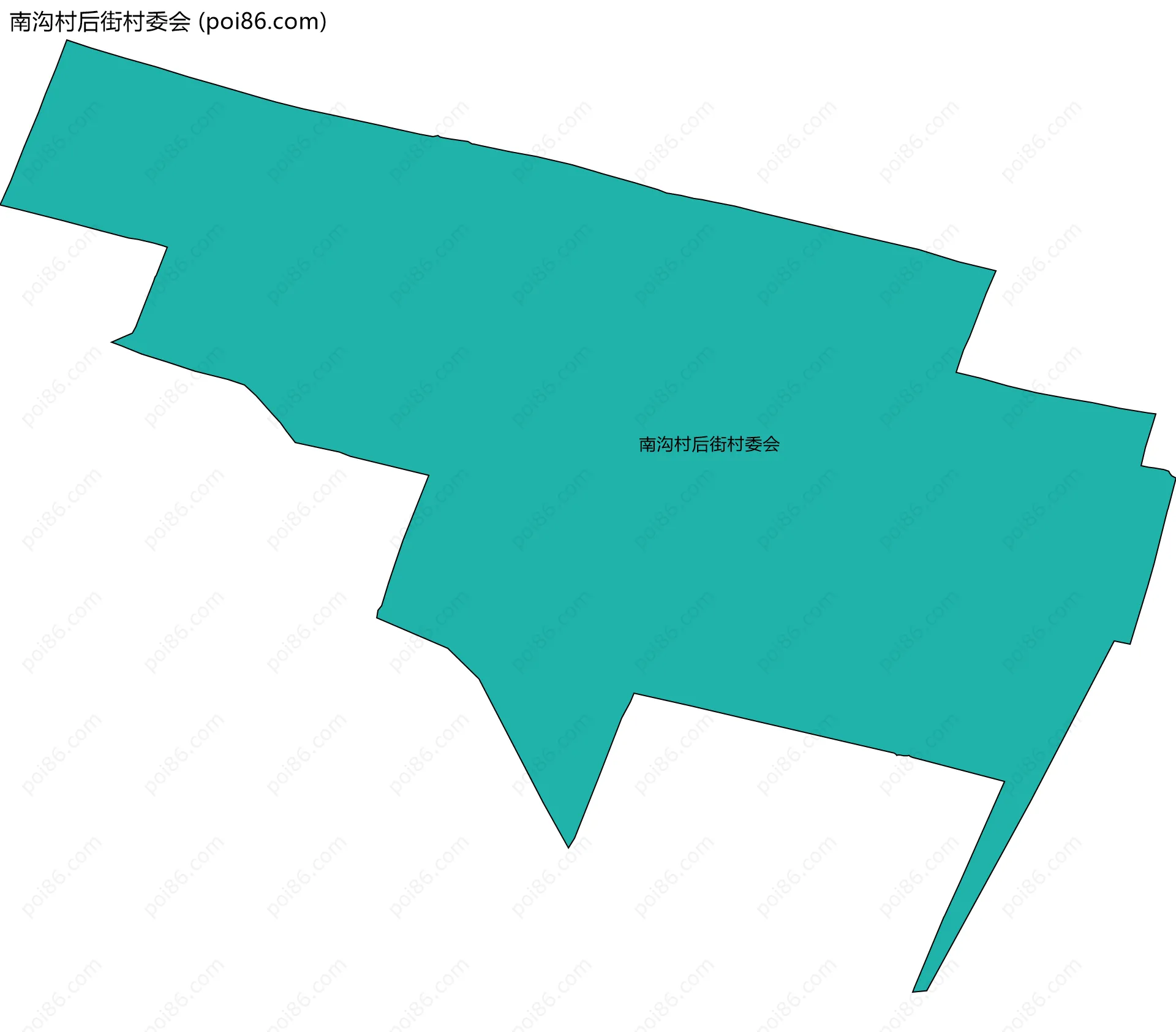 南沟村后街村委会边界地图