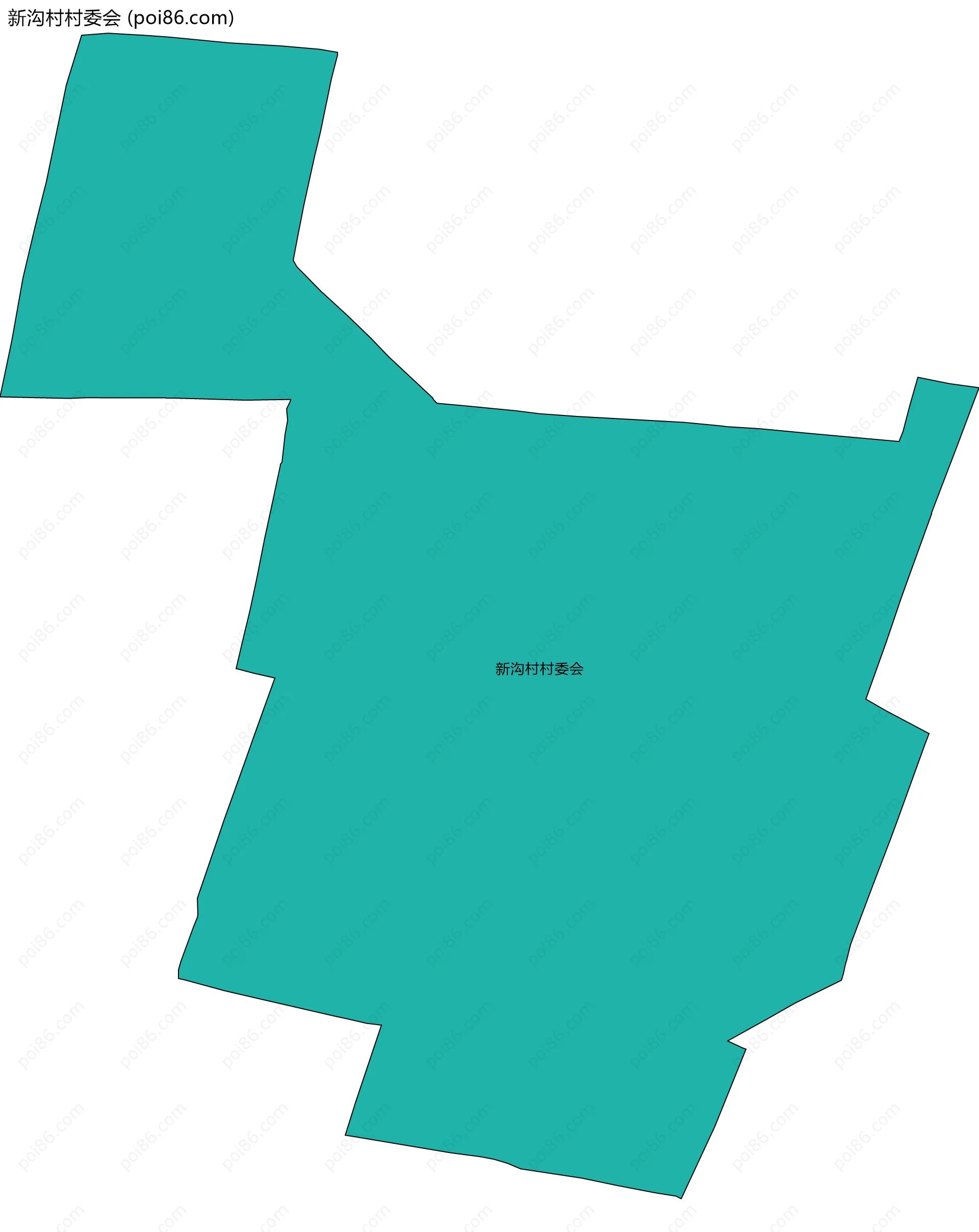 新沟村村委会边界地图
