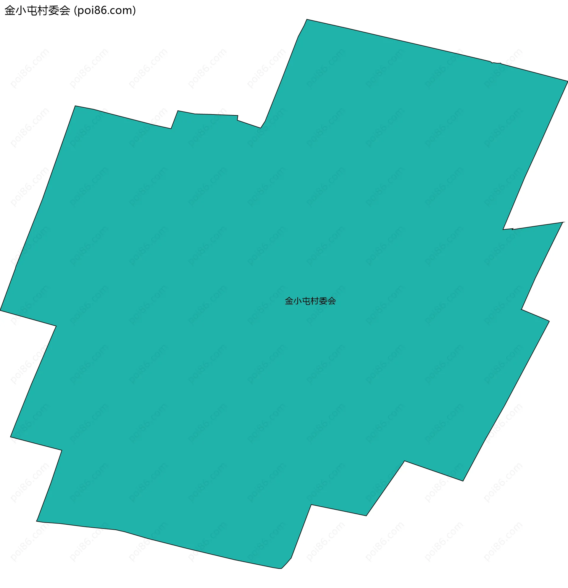 金小屯村委会边界地图