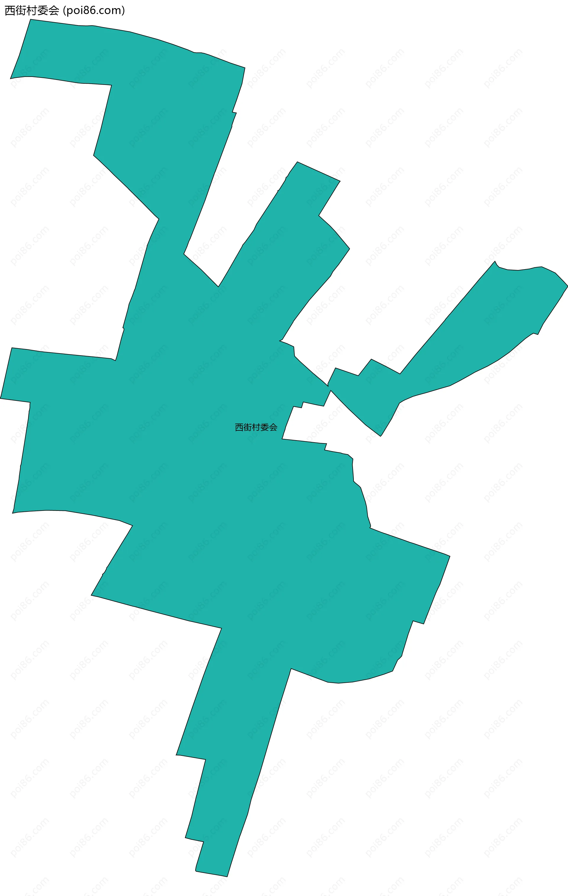 西街村委会边界地图