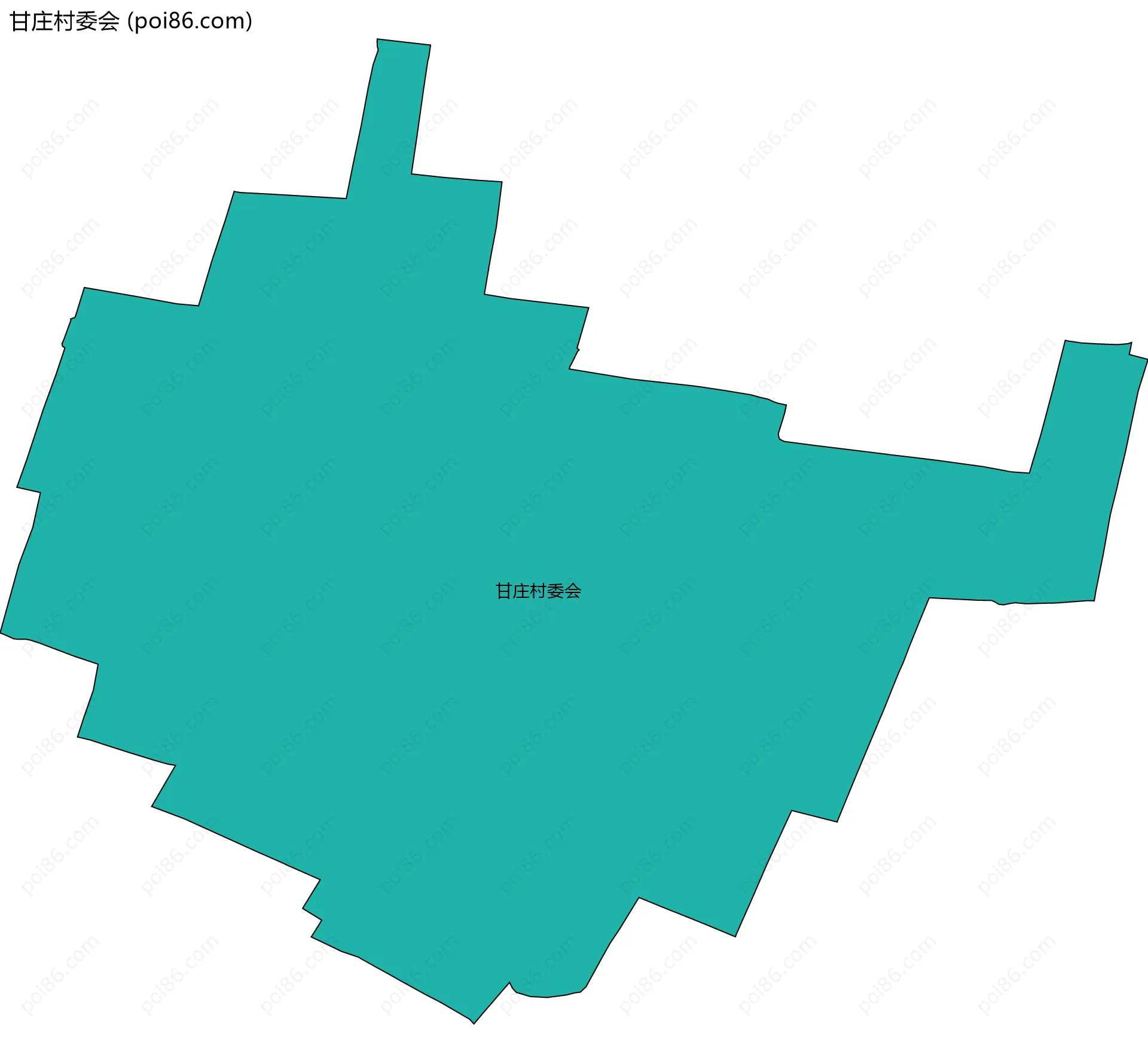 甘庄村委会边界地图