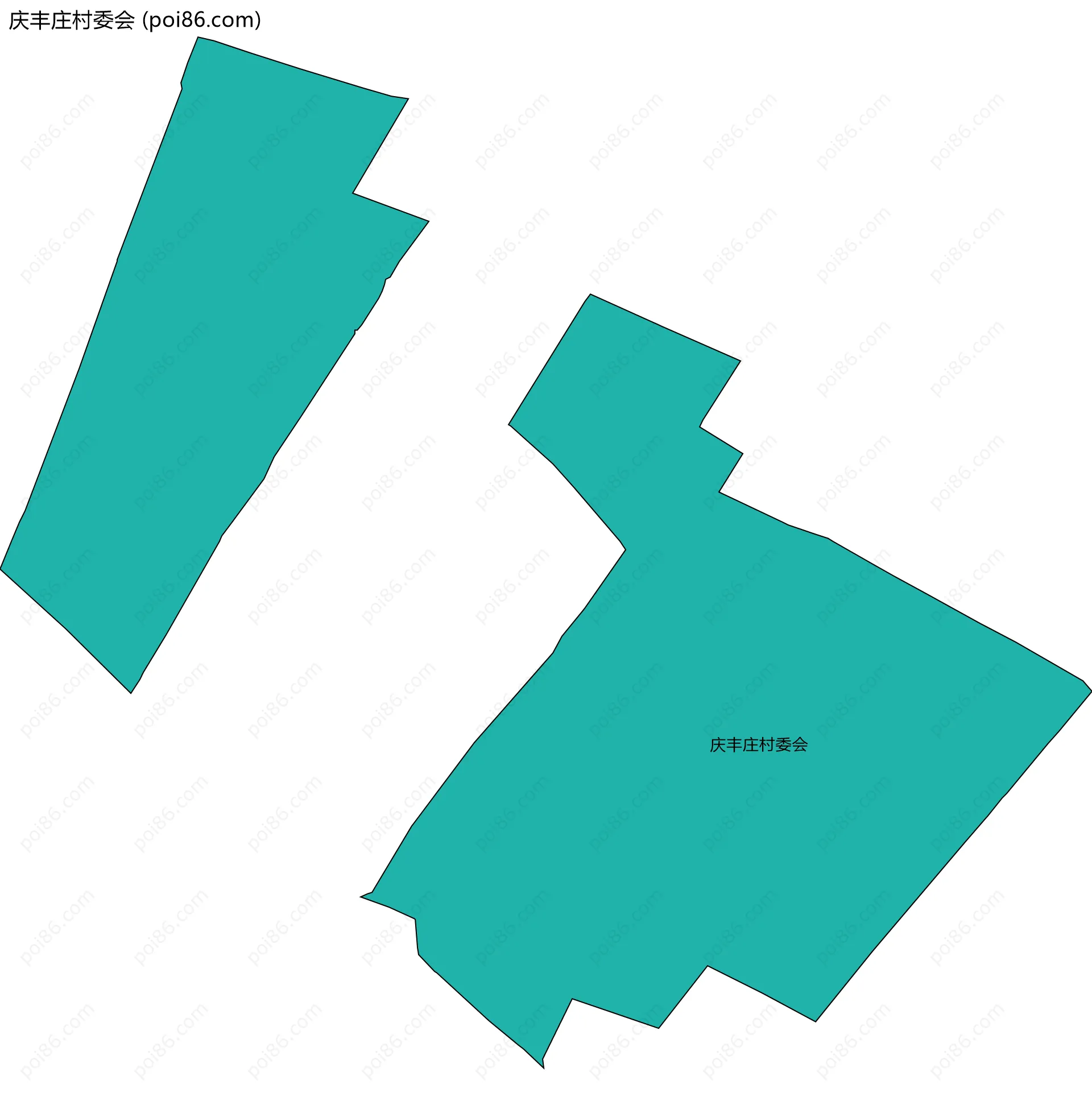 庆丰庄村委会边界地图