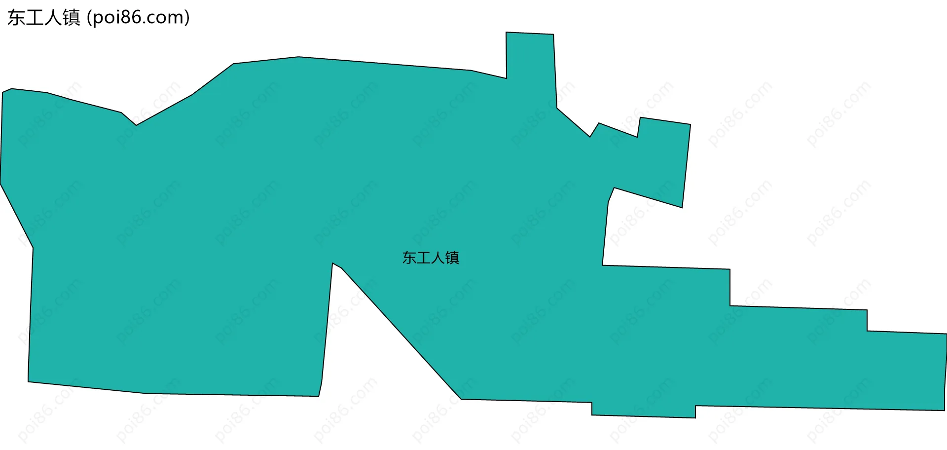 东工人镇边界地图