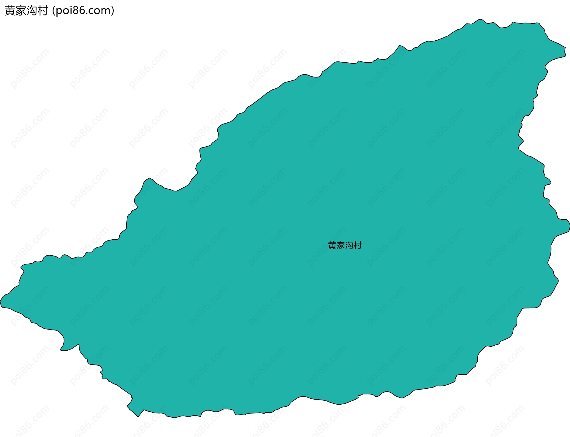 黄家沟村边界地图