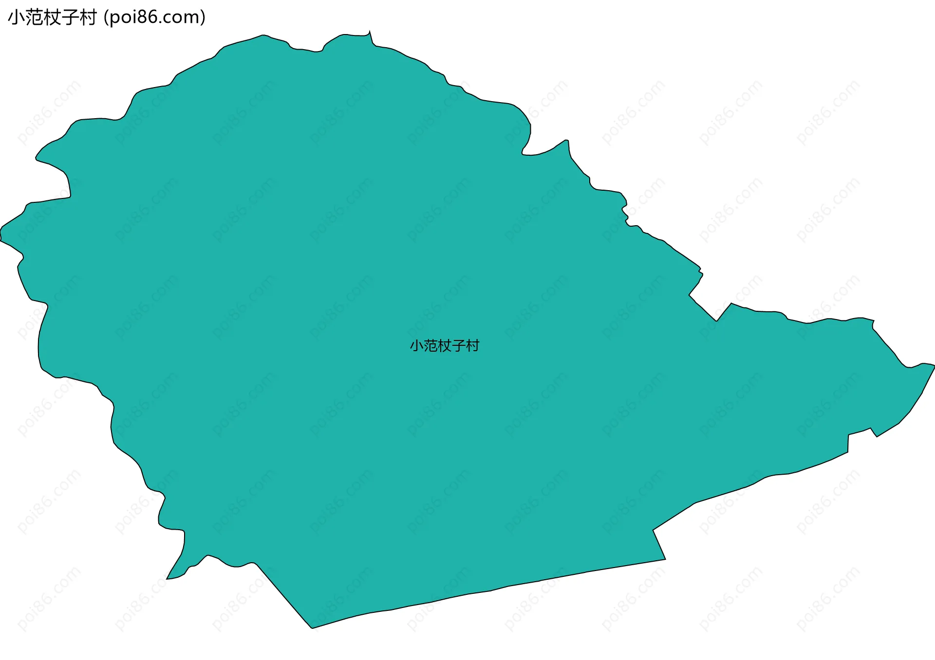 小范杖子村边界地图