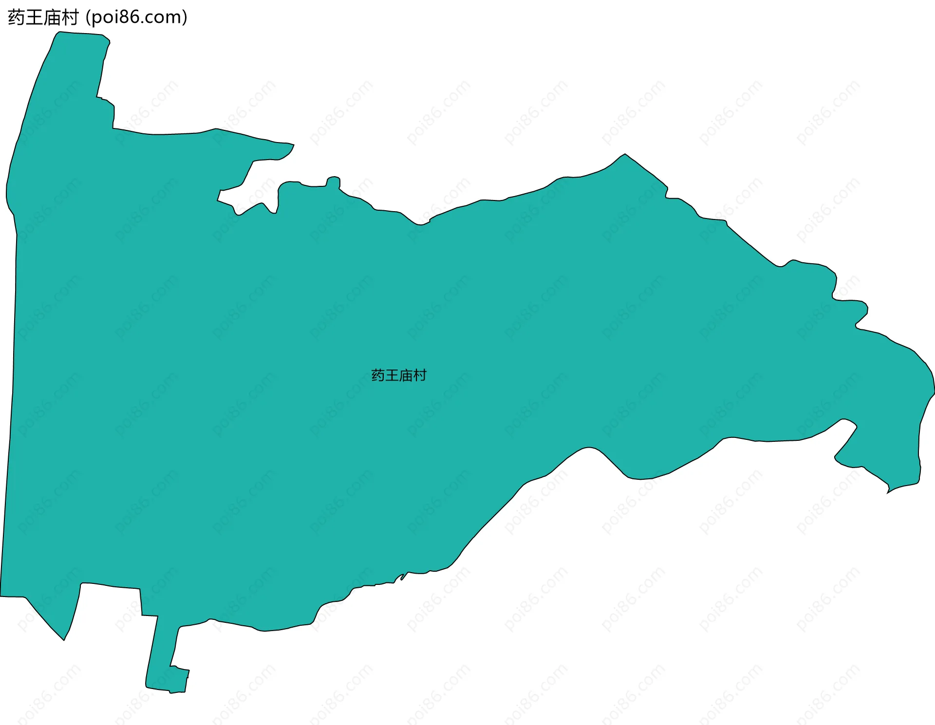 药王庙村边界地图