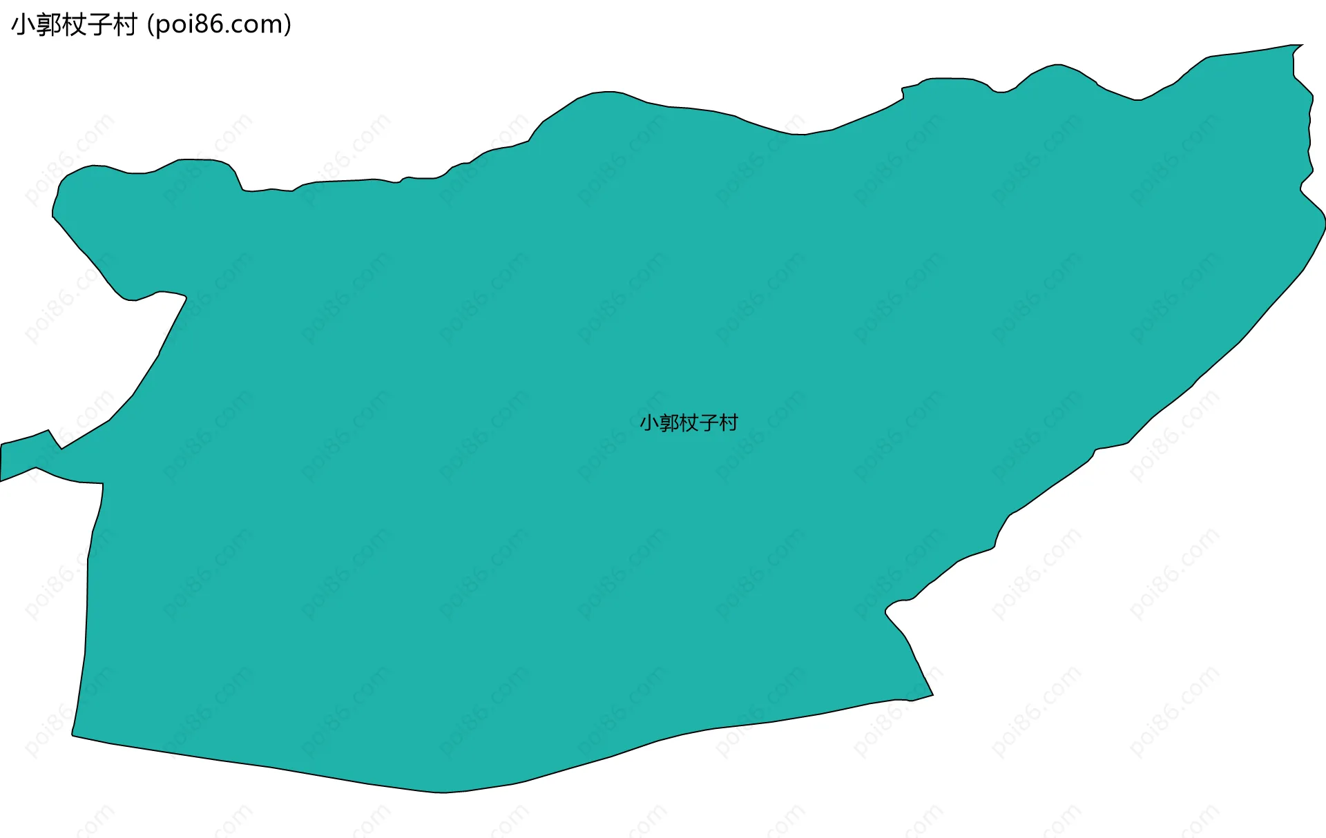 小郭杖子村边界地图
