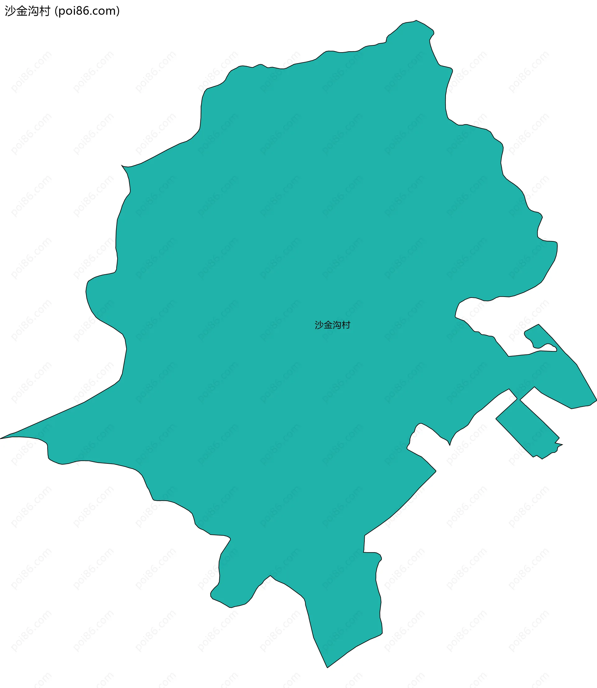 沙金沟村边界地图