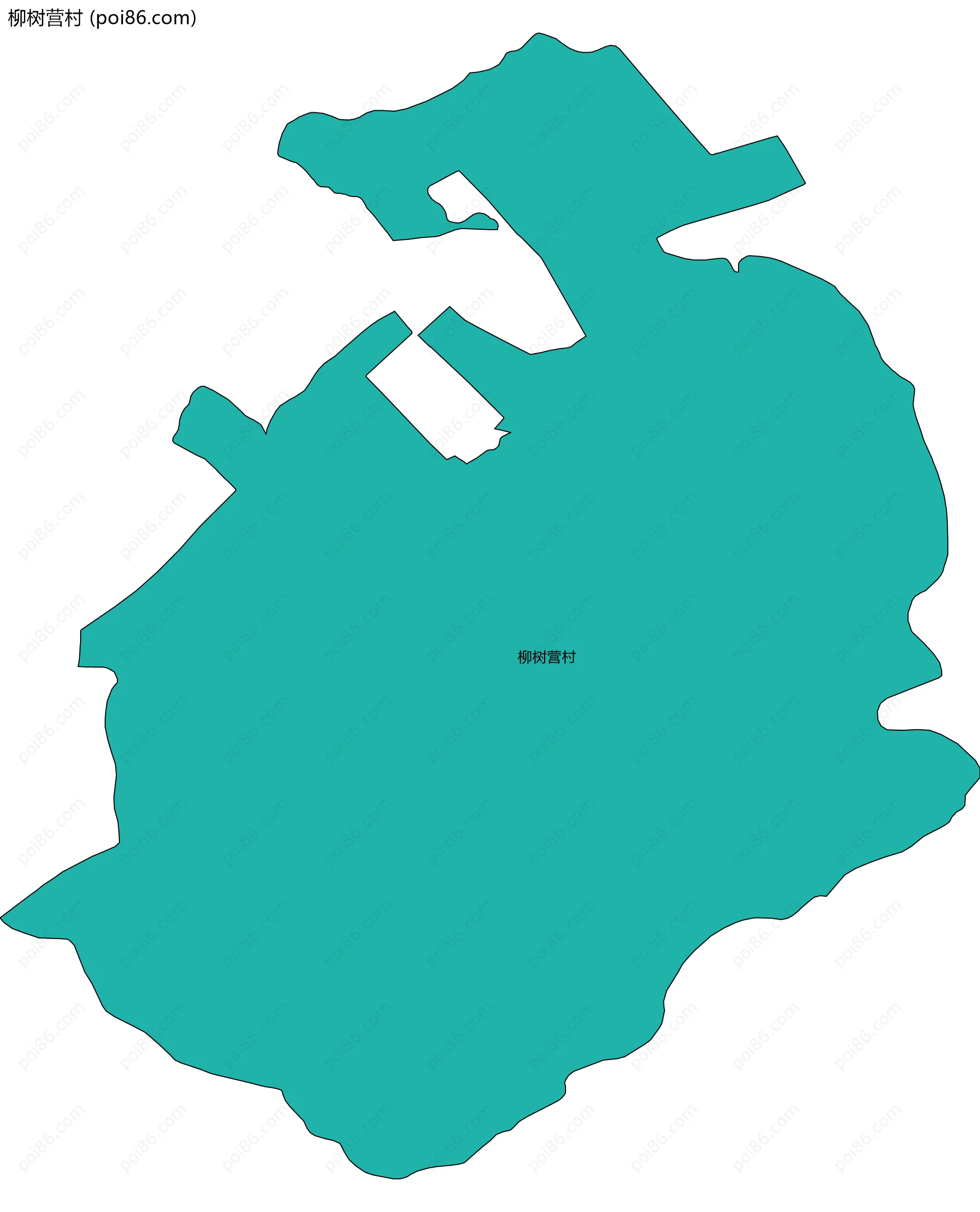 柳树营村边界地图