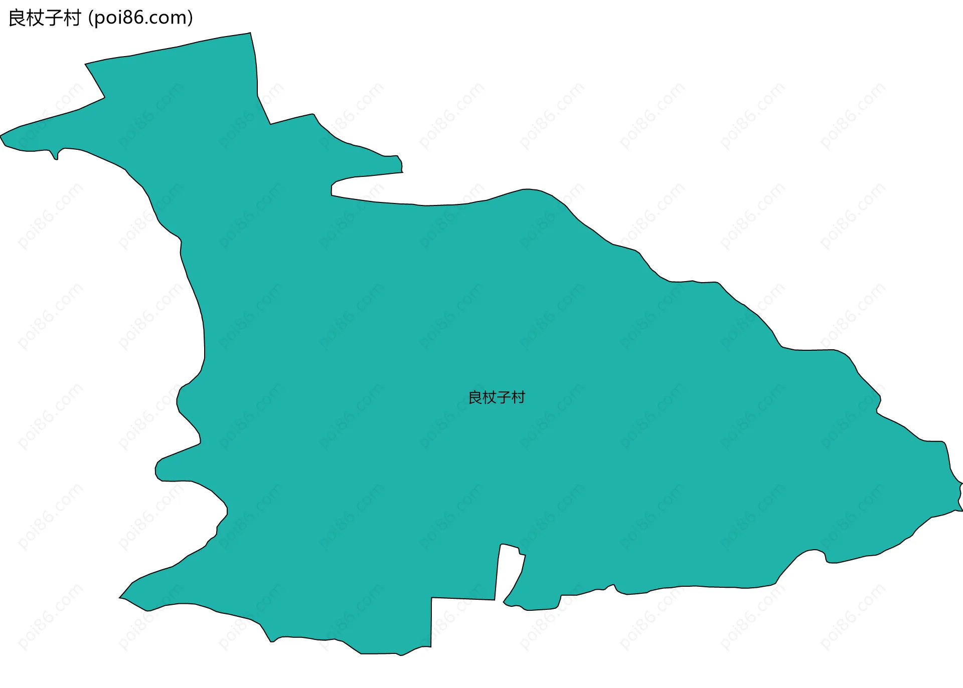 良杖子村边界地图