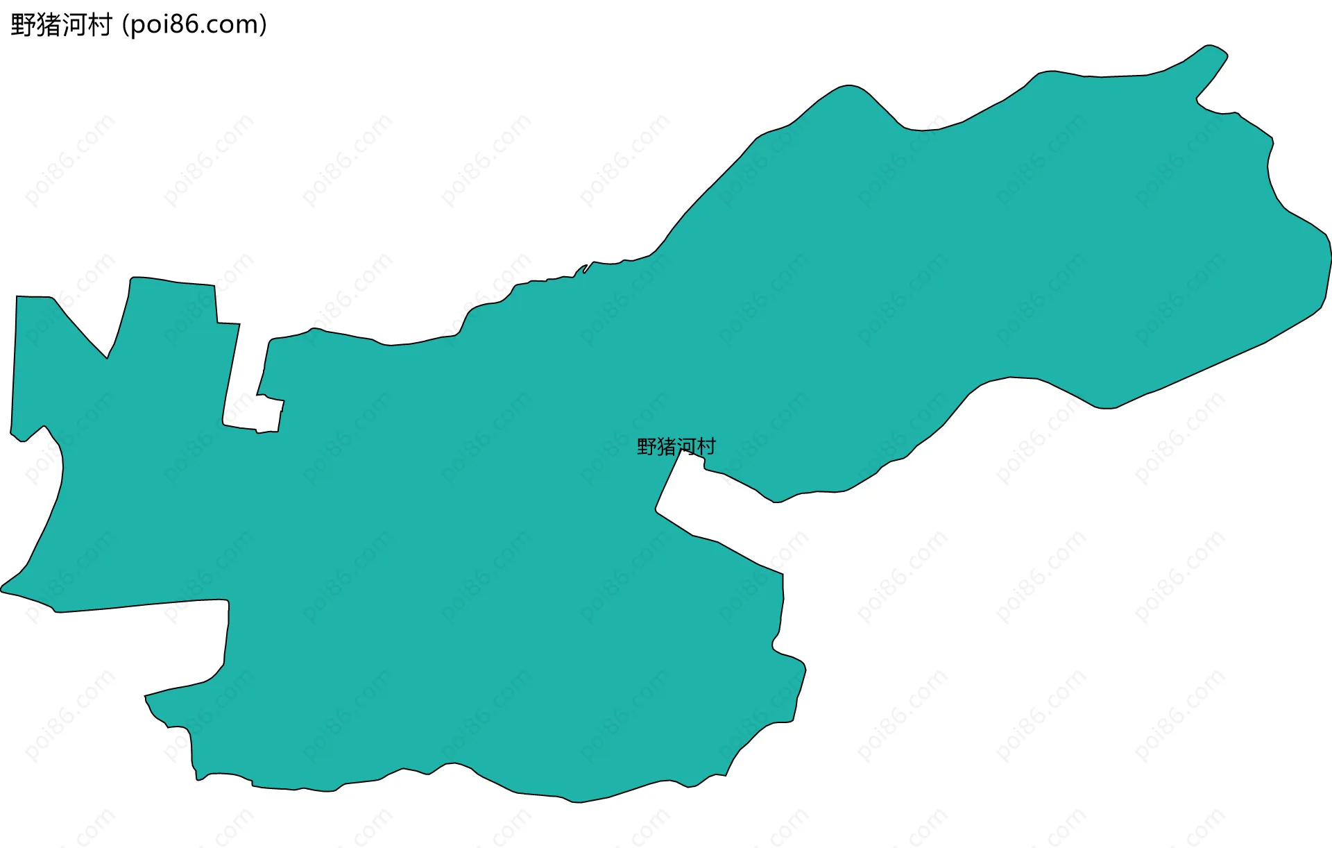 野猪河村边界地图