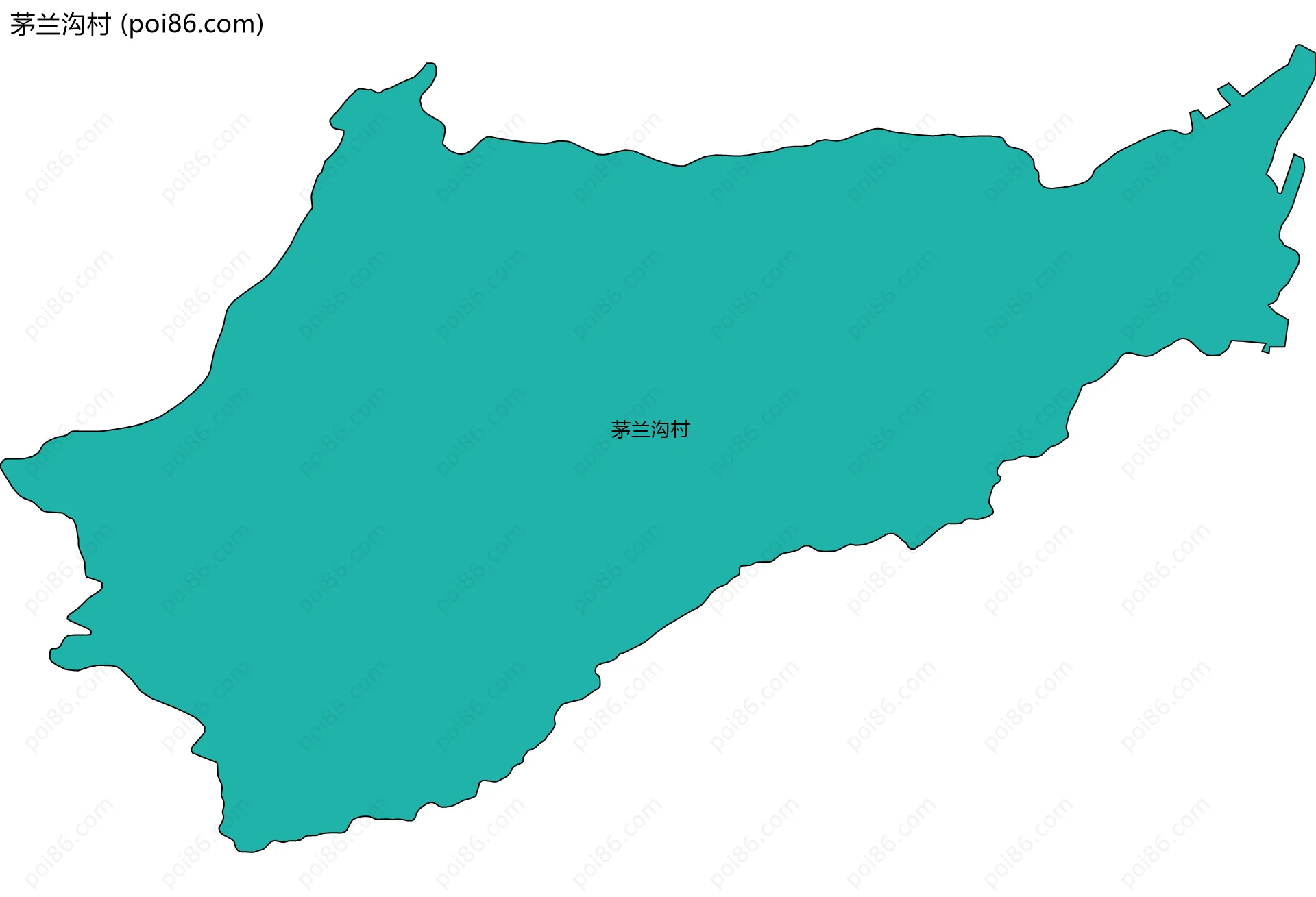 茅兰沟村边界地图