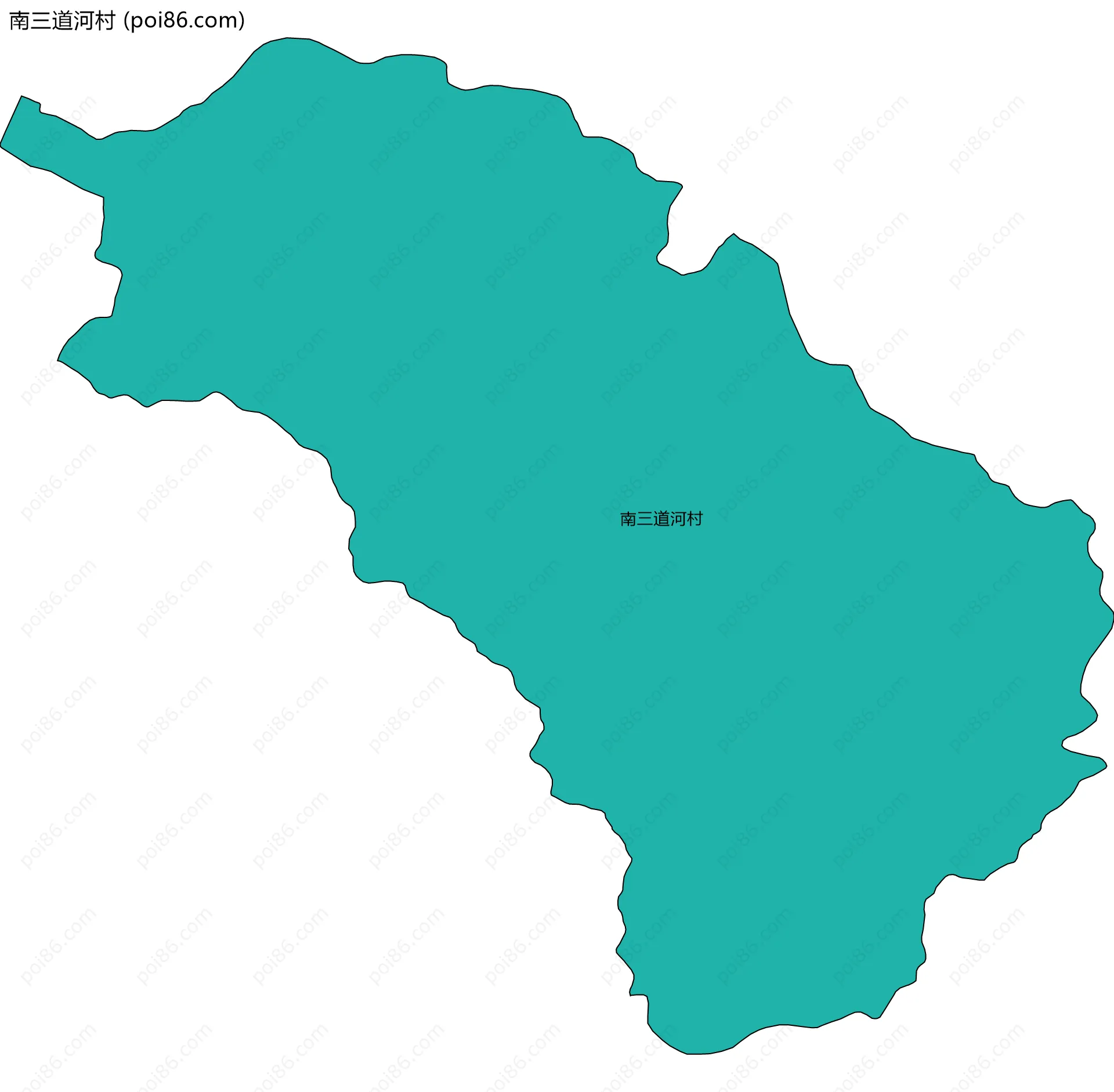 南三道河村边界地图