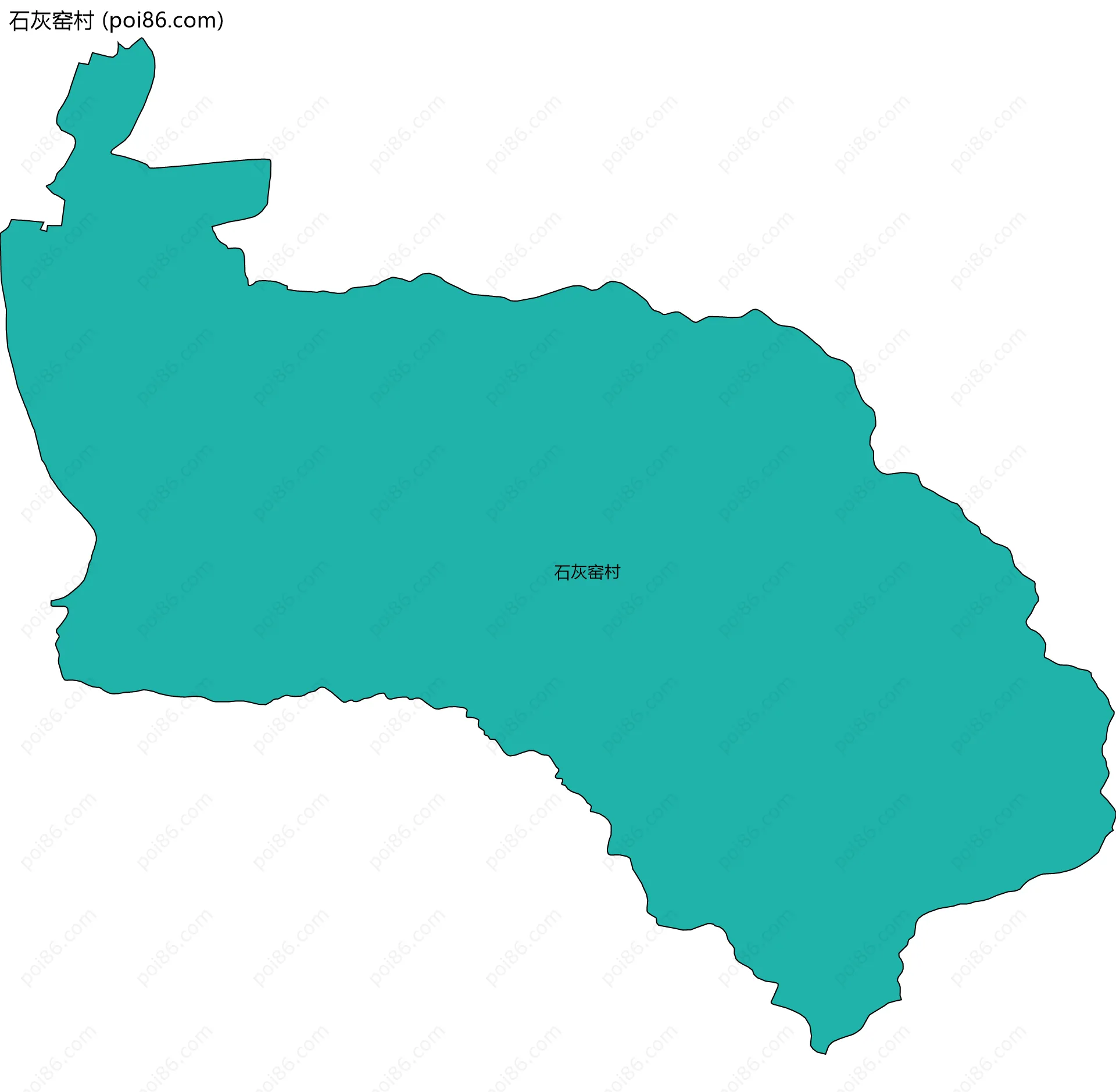 石灰窑村边界地图