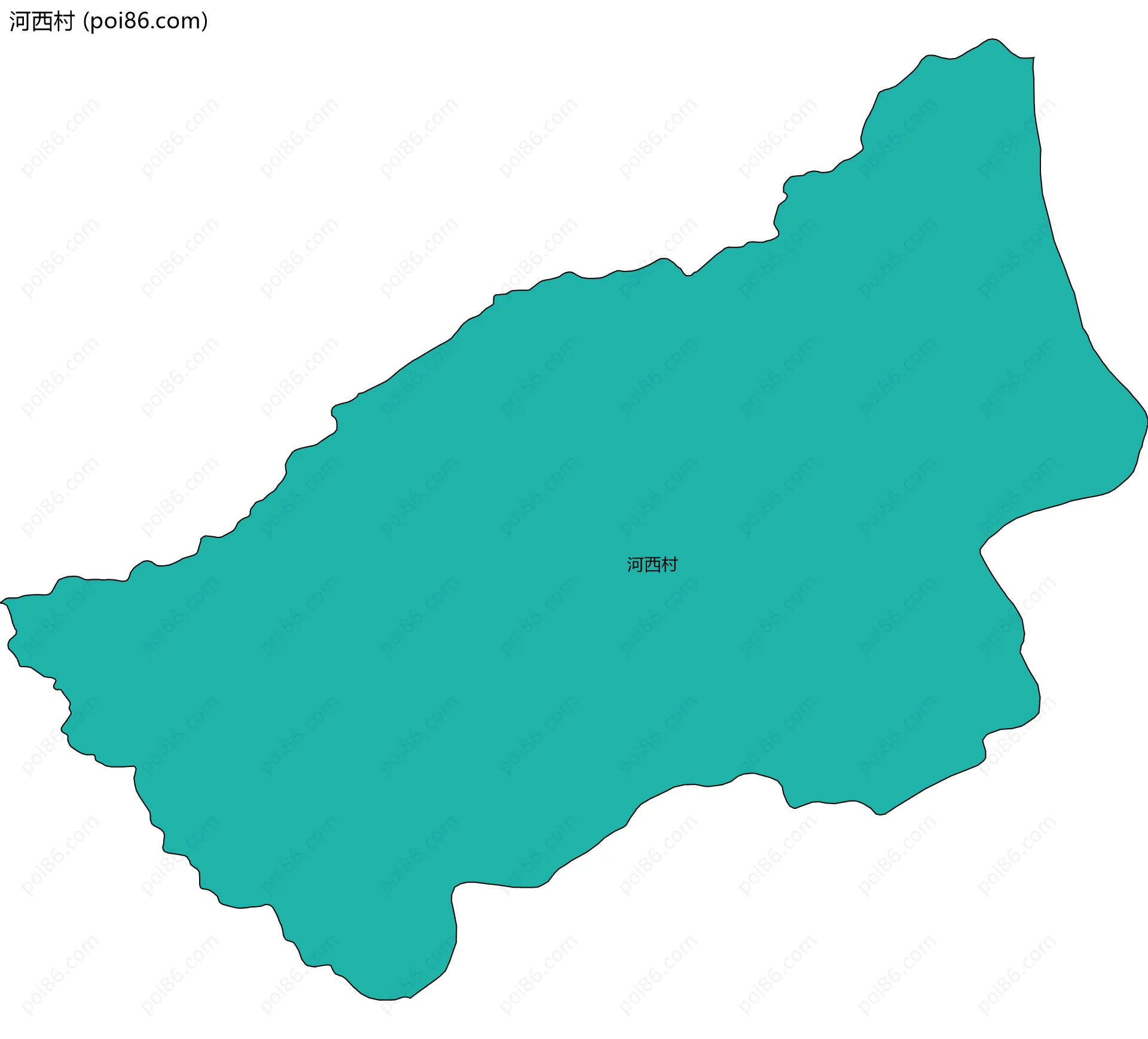 河西村边界地图