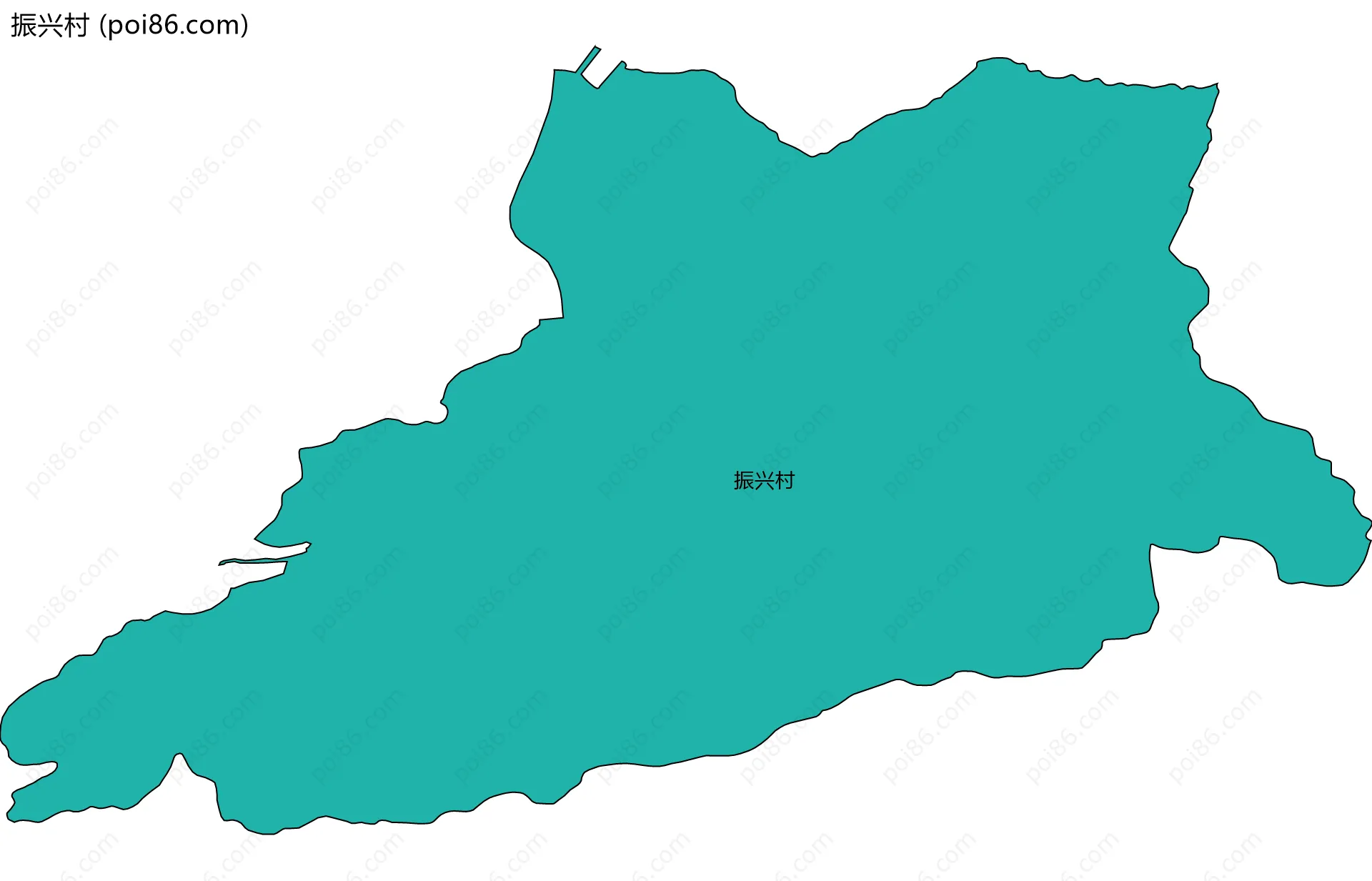 振兴村边界地图
