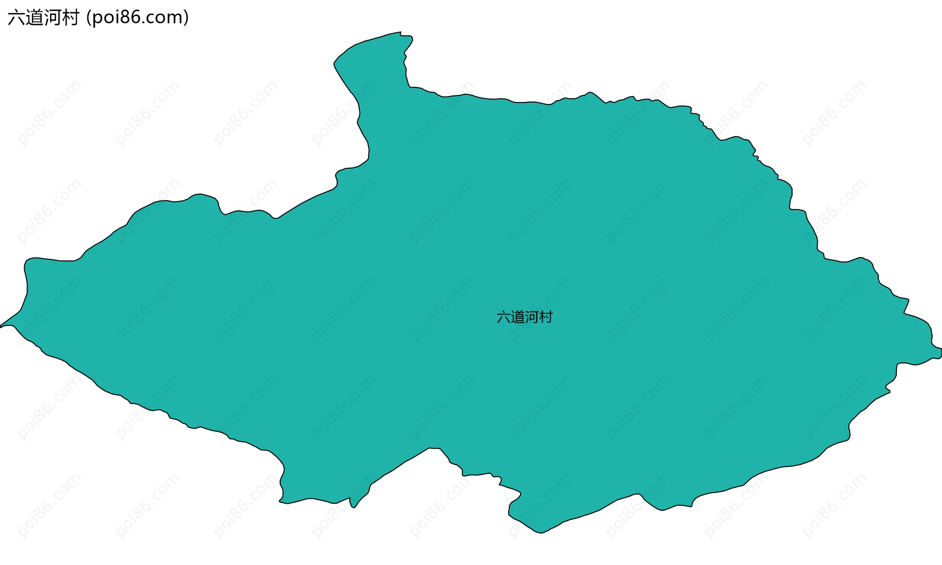 六道河村边界地图