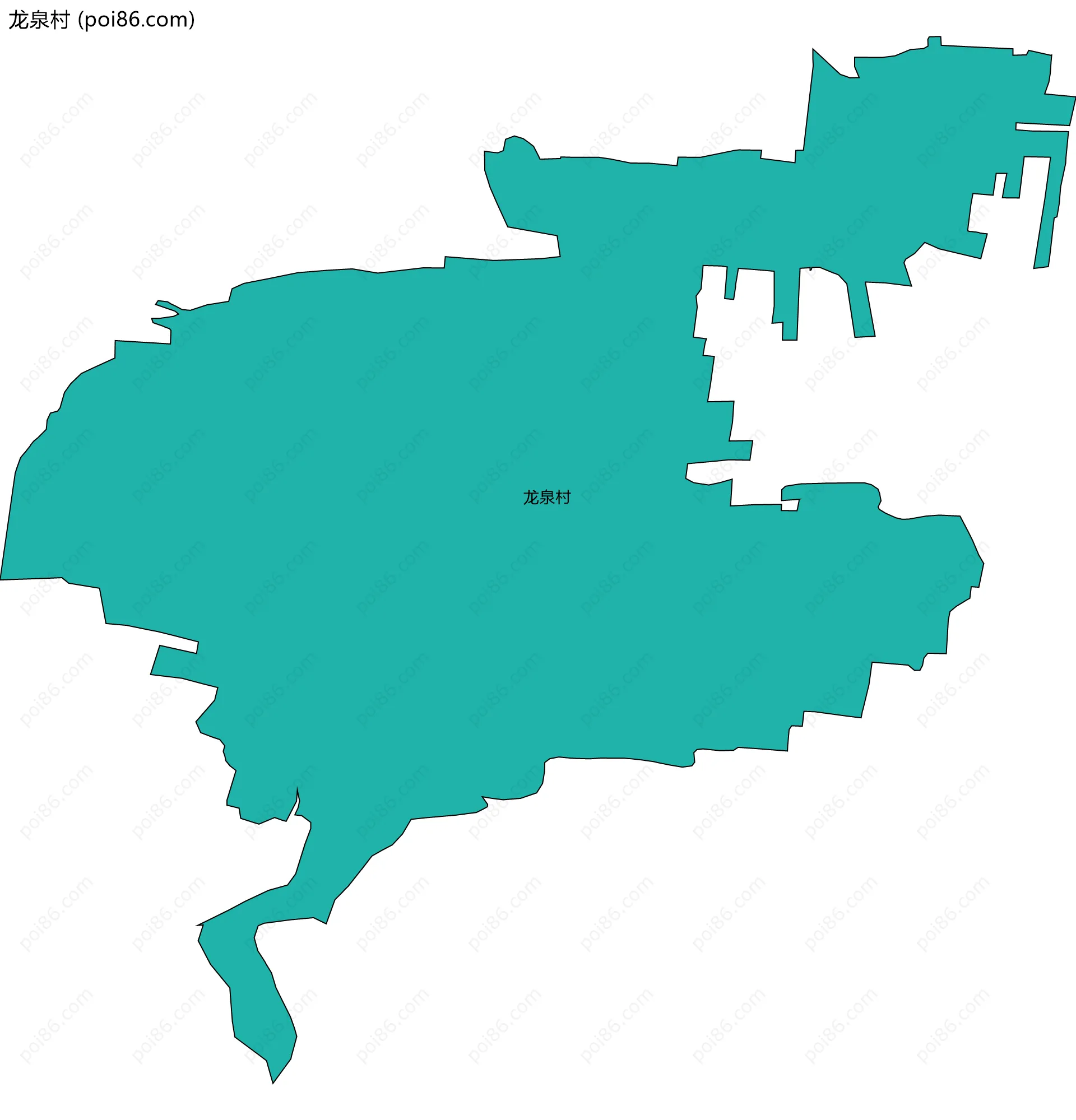 龙泉村边界地图