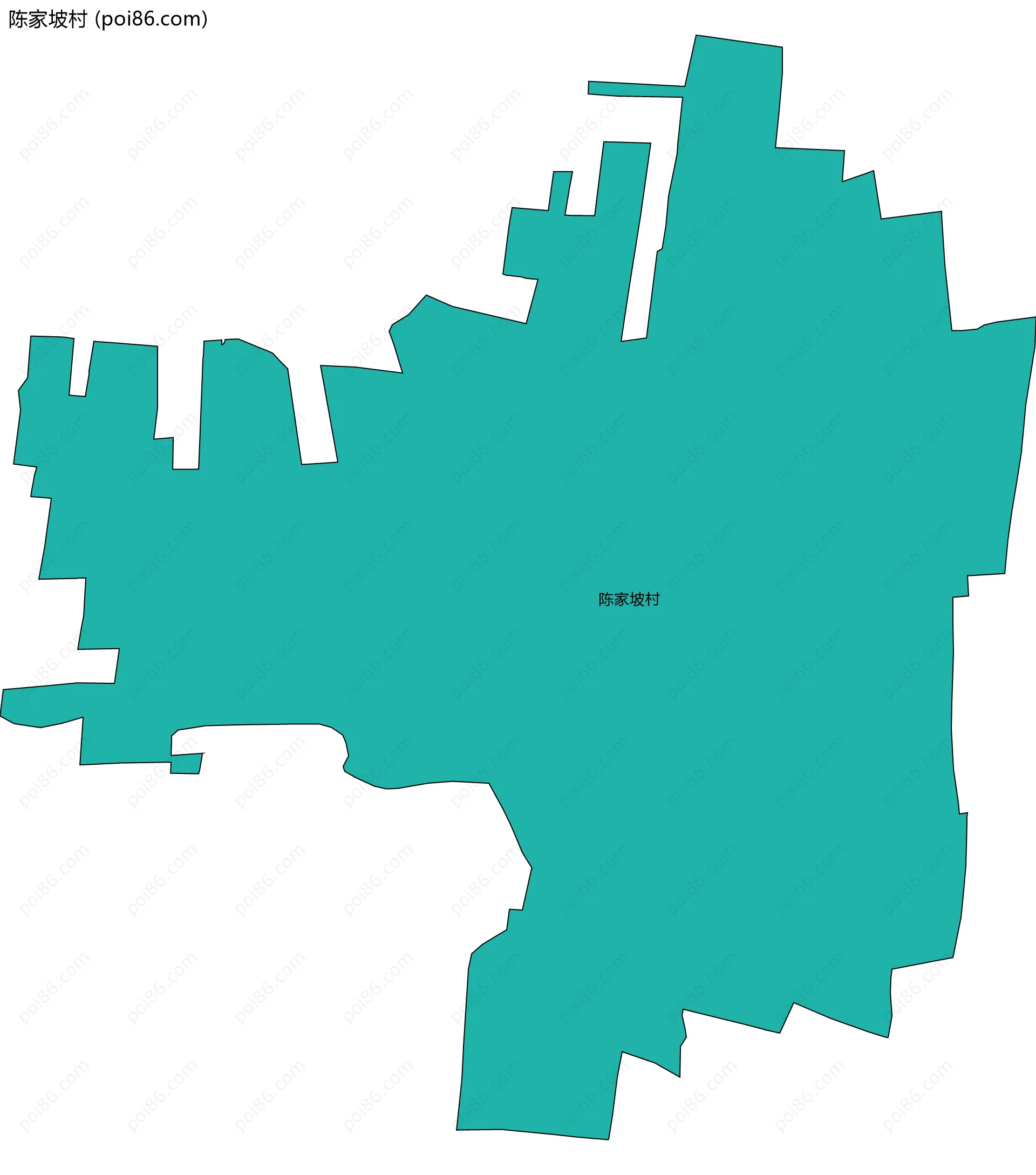 陈家坡村边界地图