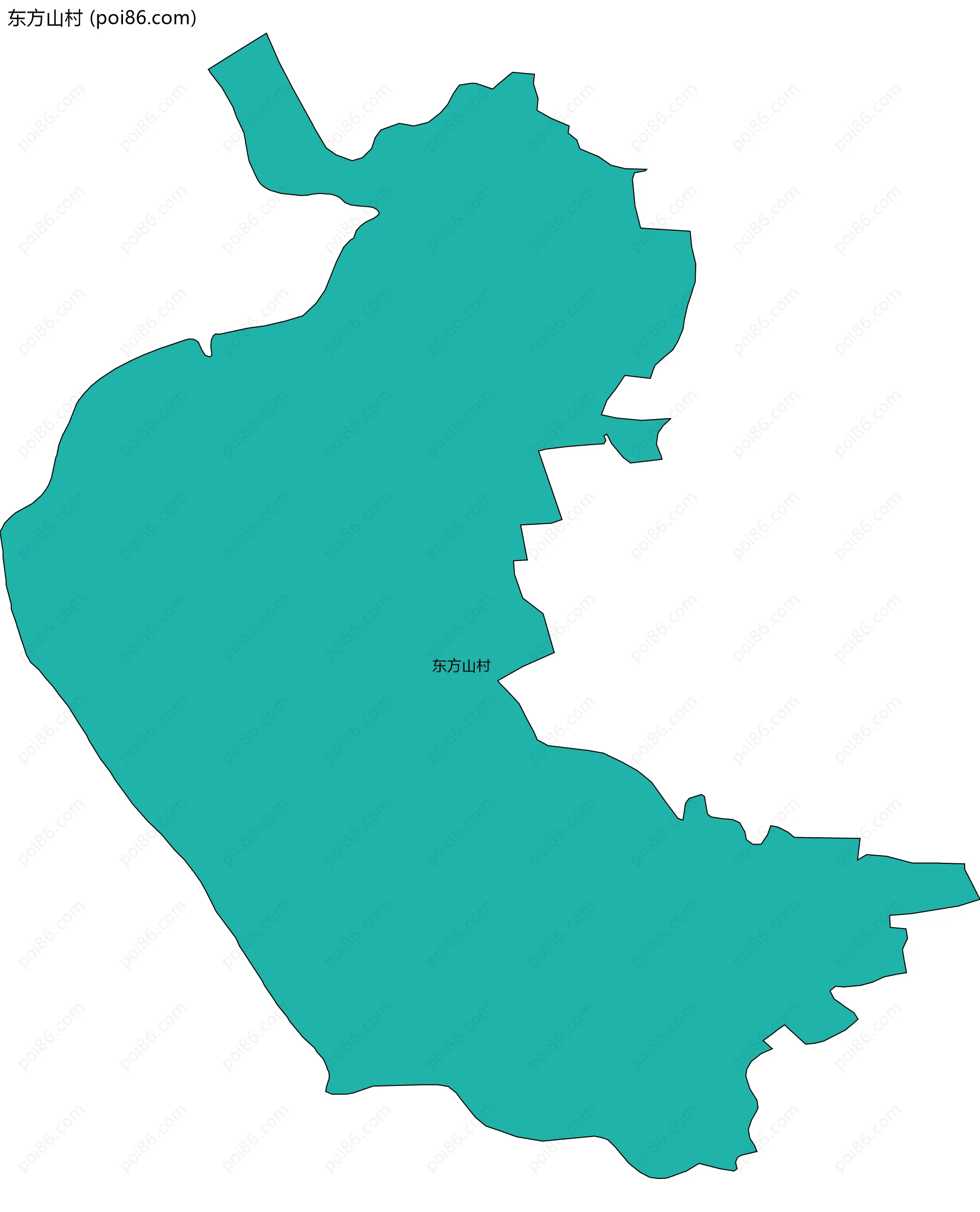 东方山村边界地图