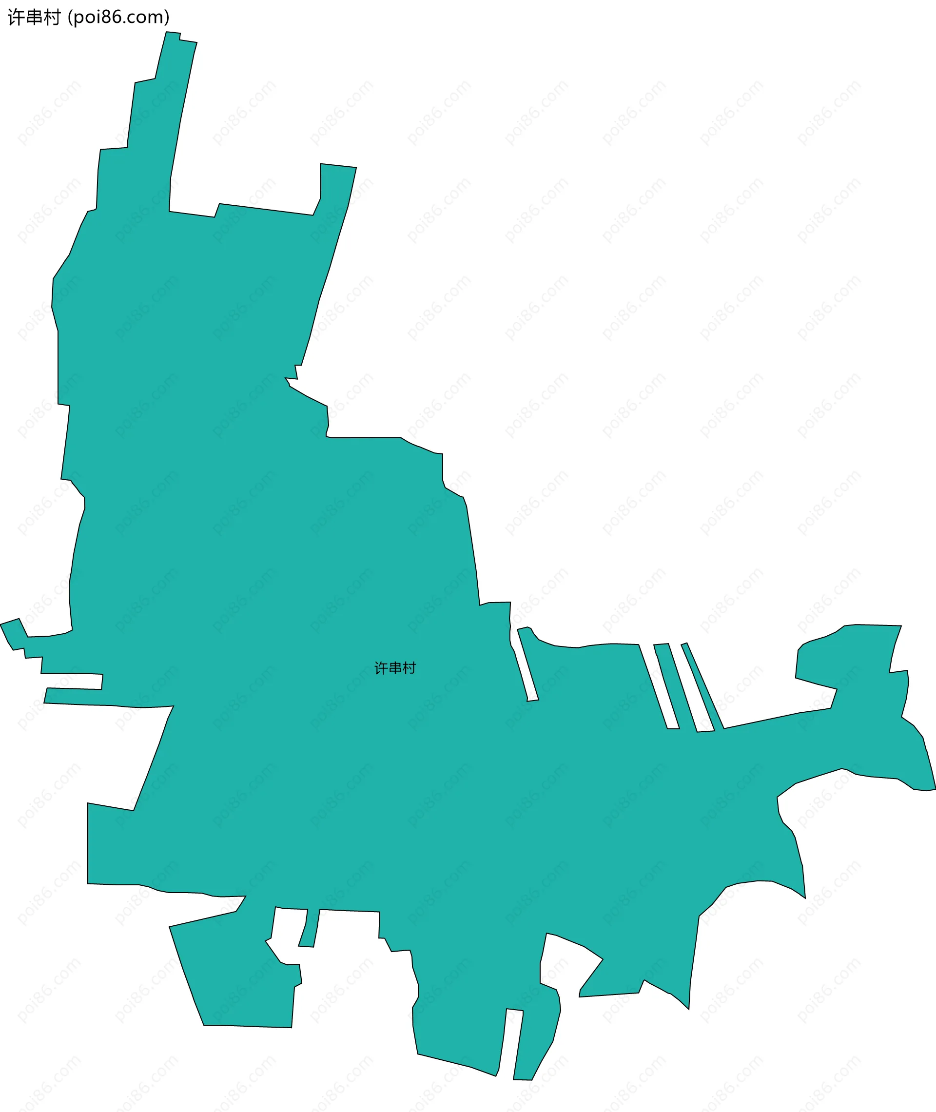 许串村边界地图