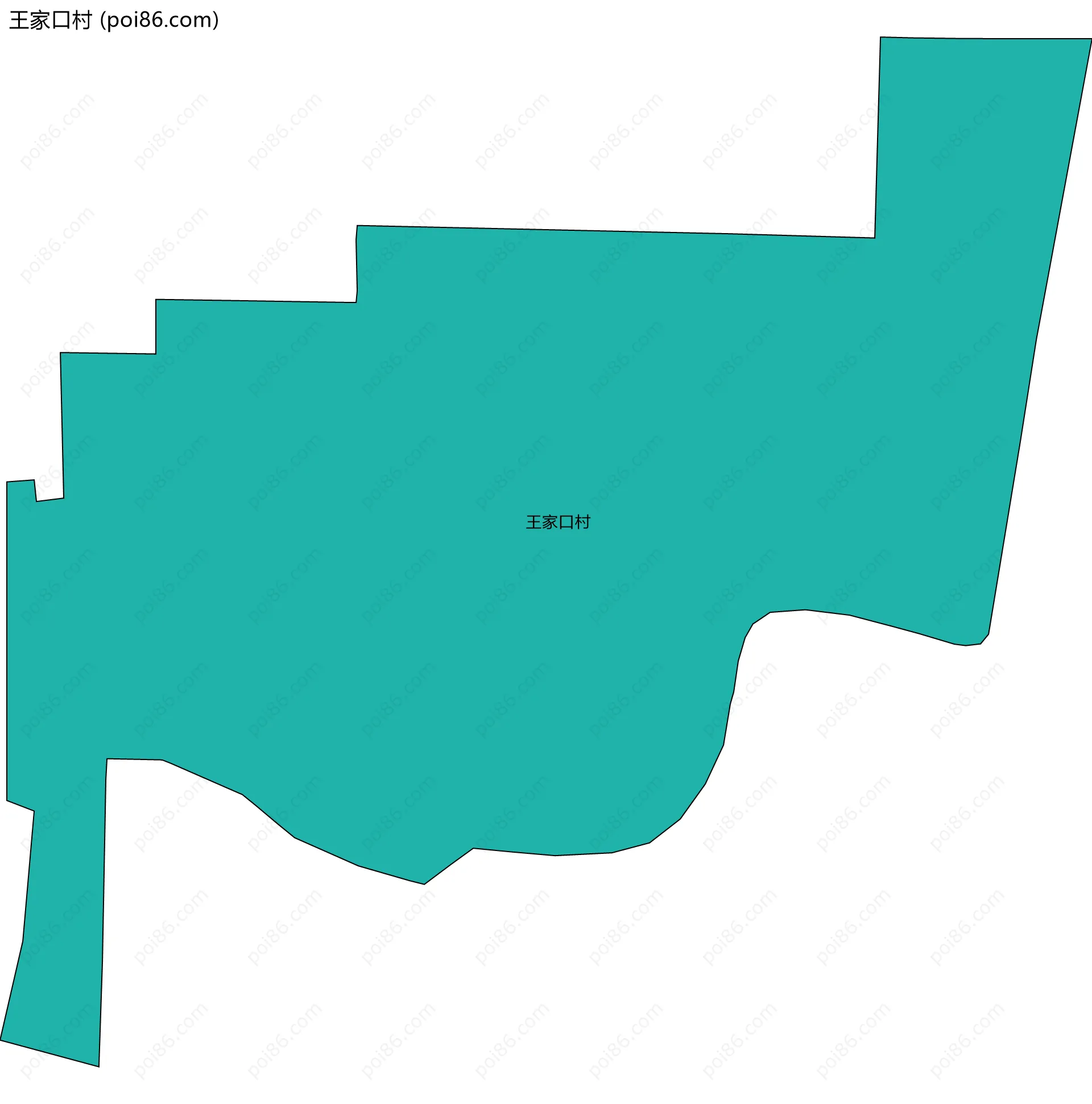 王家口村边界地图