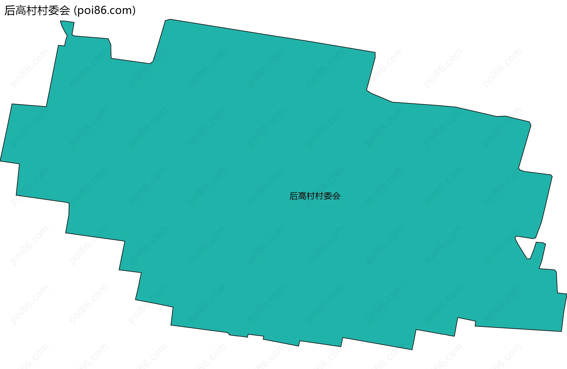 后高村村委会边界地图
