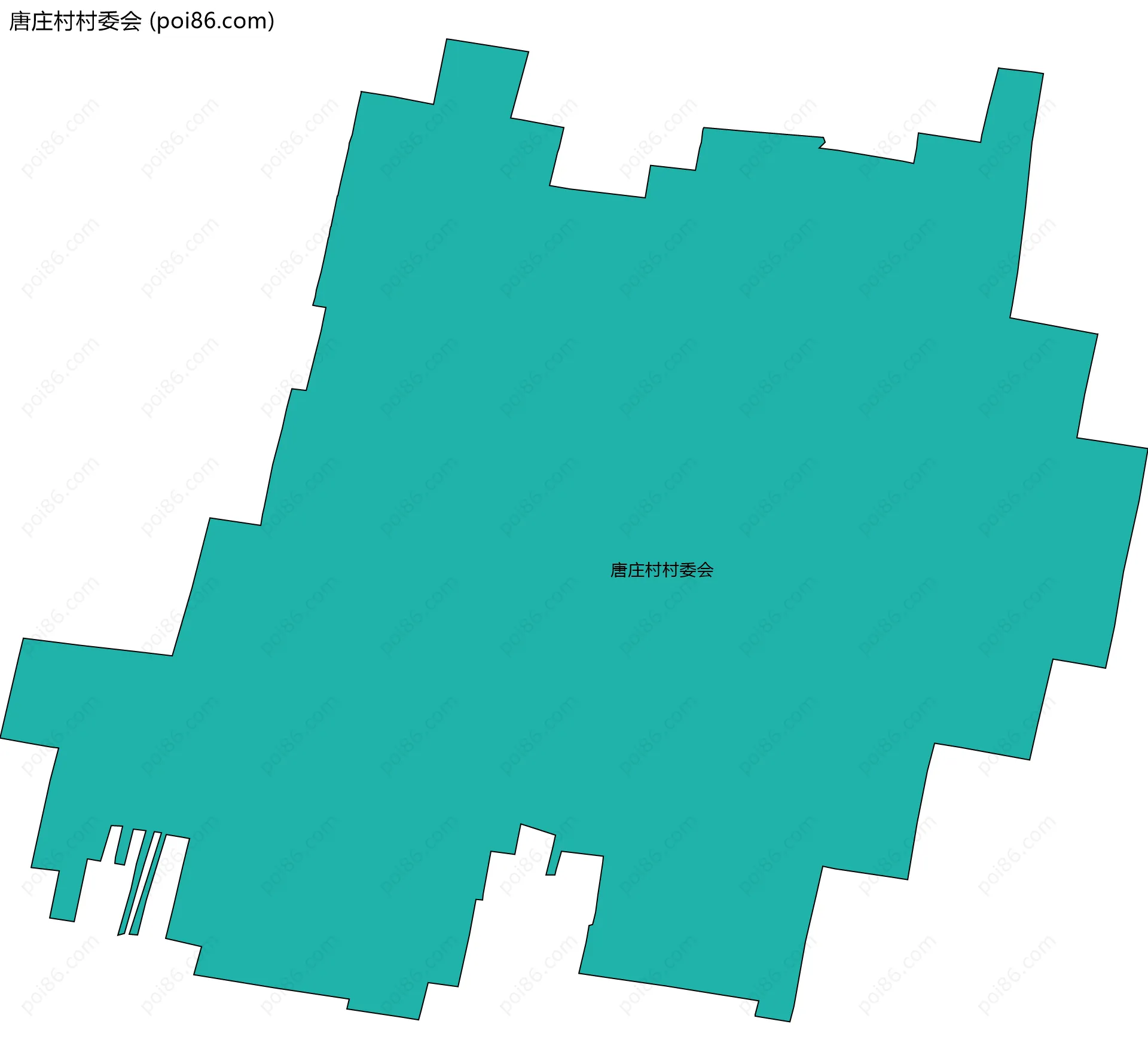 唐庄村村委会边界地图