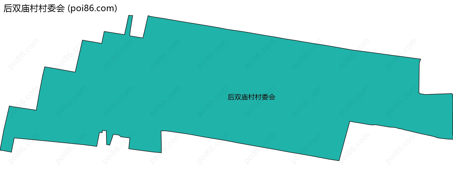 后双庙村村委会边界地图