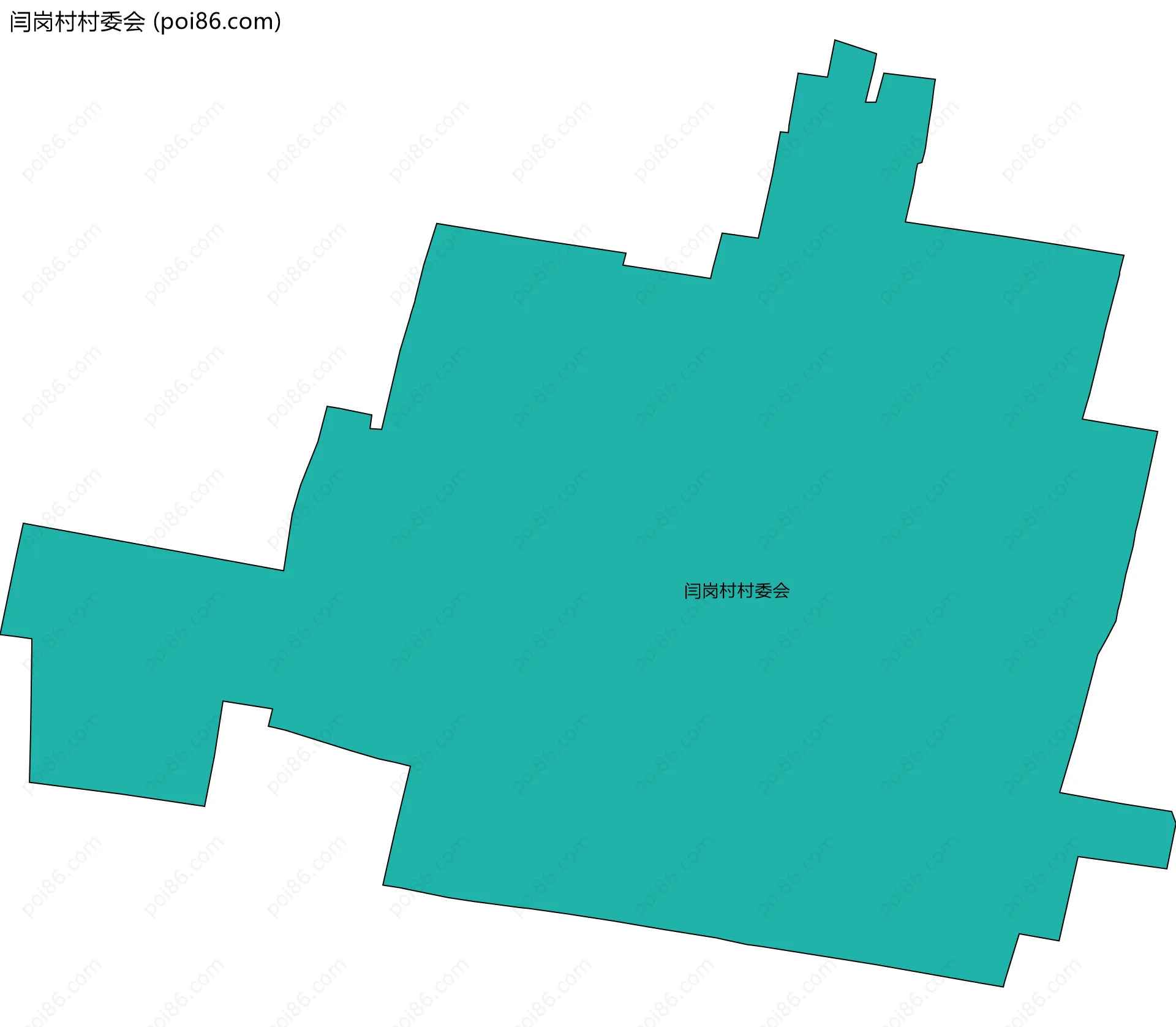 闫岗村村委会边界地图