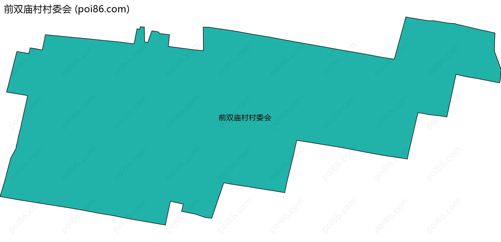 前双庙村村委会边界地图