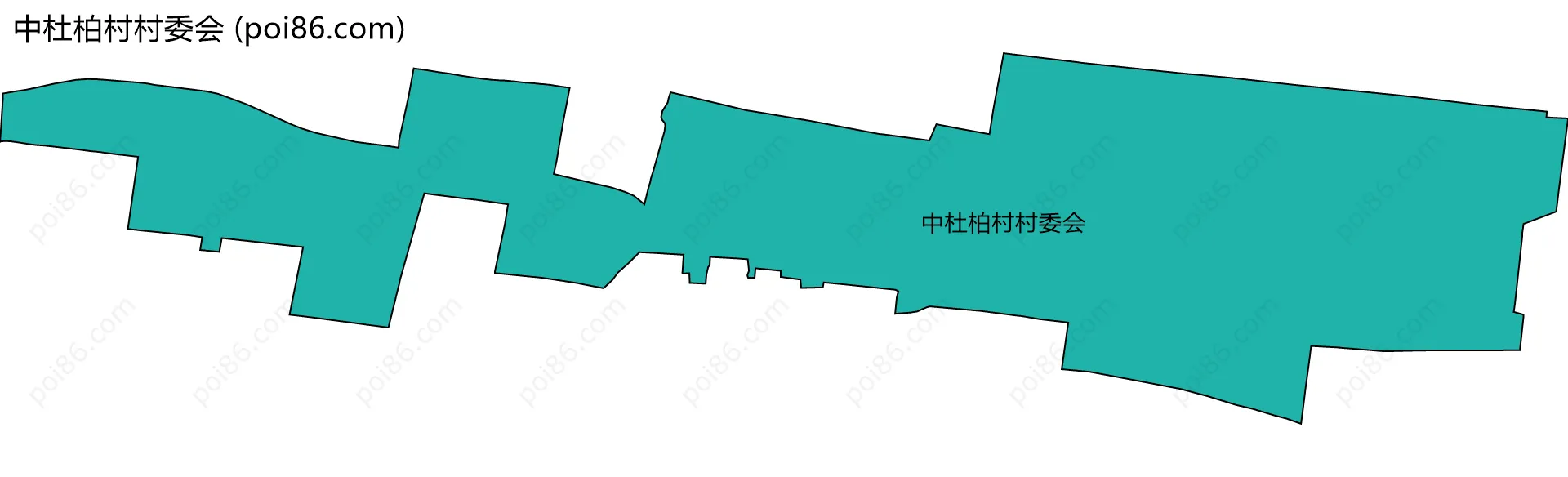 中杜柏村村委会边界地图