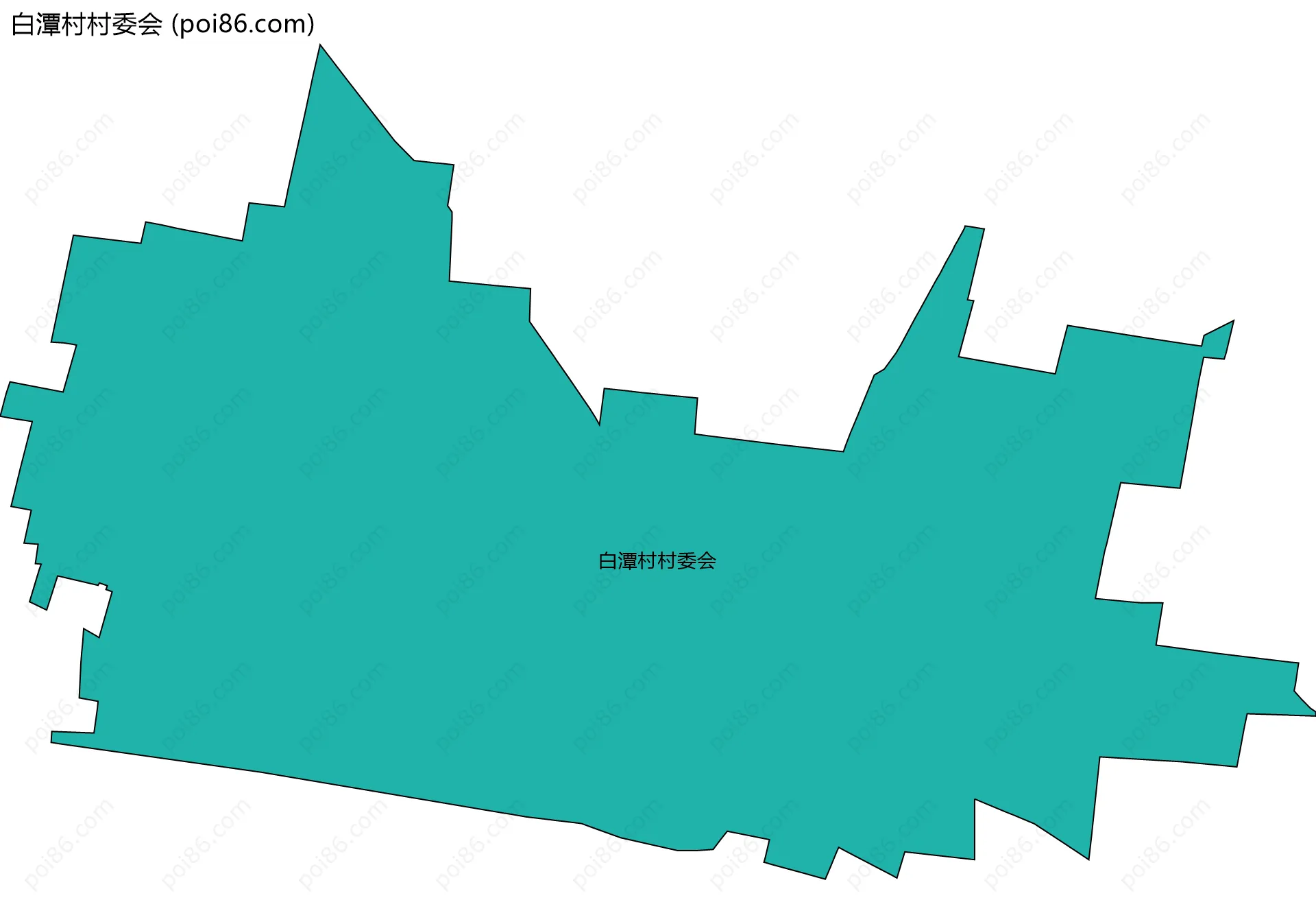 白潭村村委会边界地图