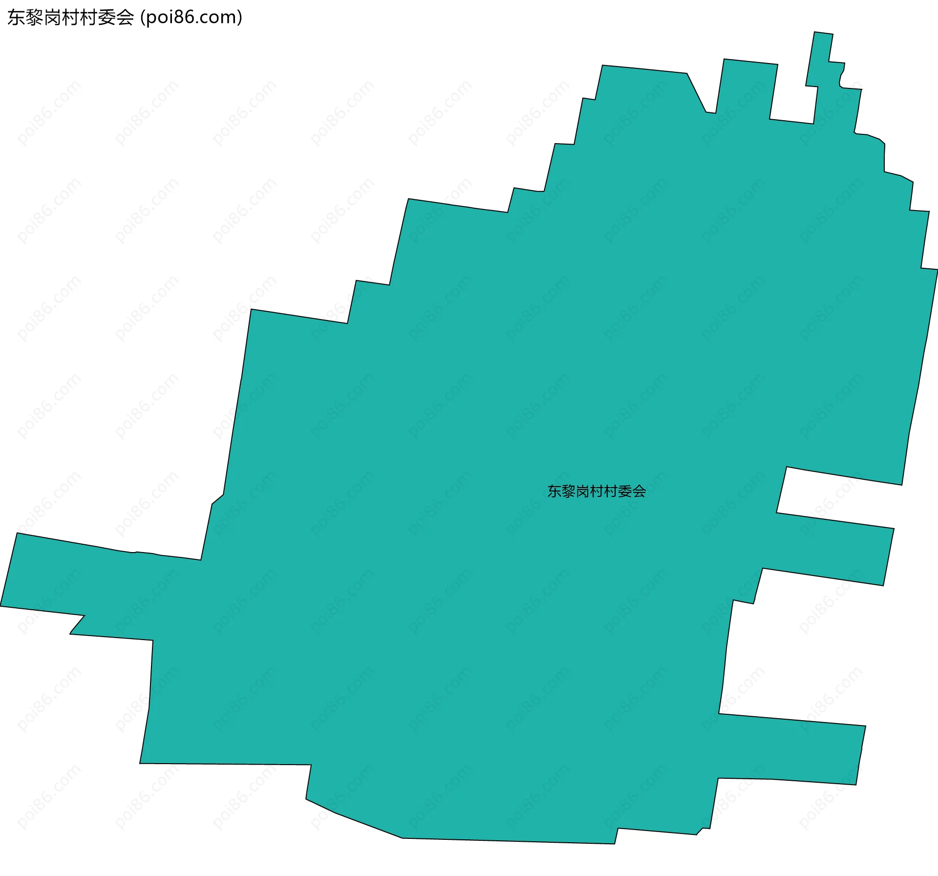 东黎岗村村委会边界地图