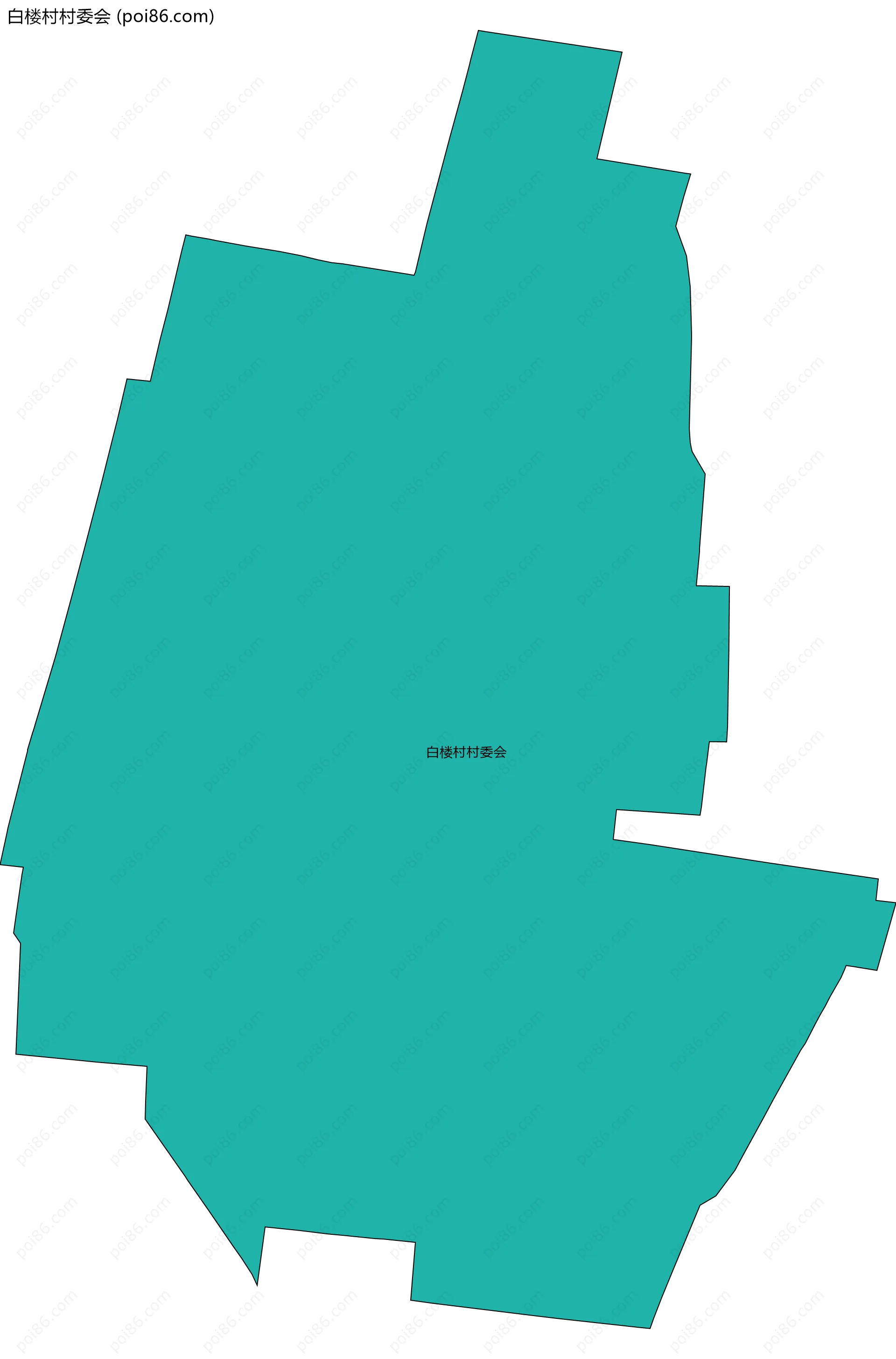 白楼村村委会边界地图