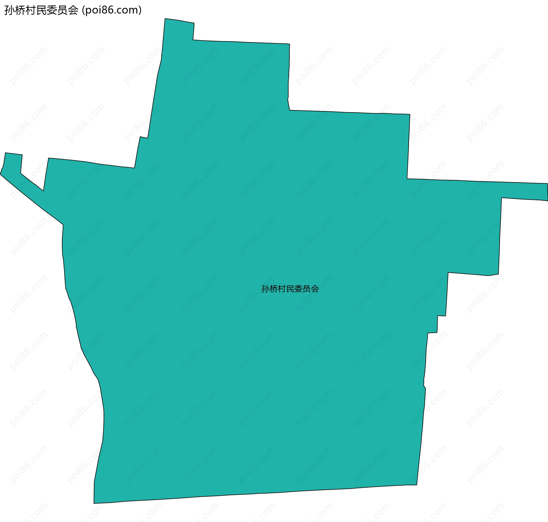 孙桥村民委员会边界地图