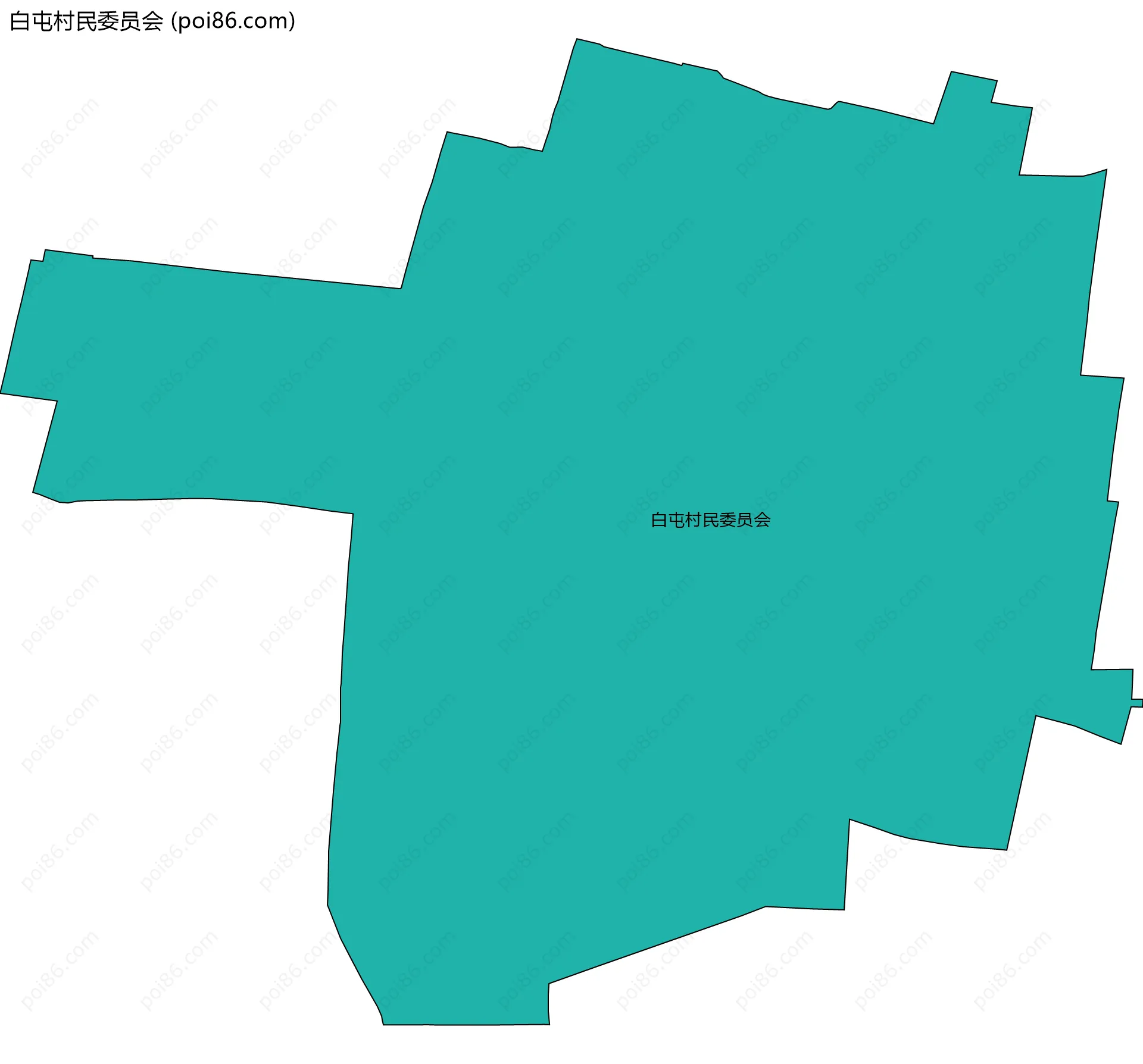 白屯村民委员会边界地图