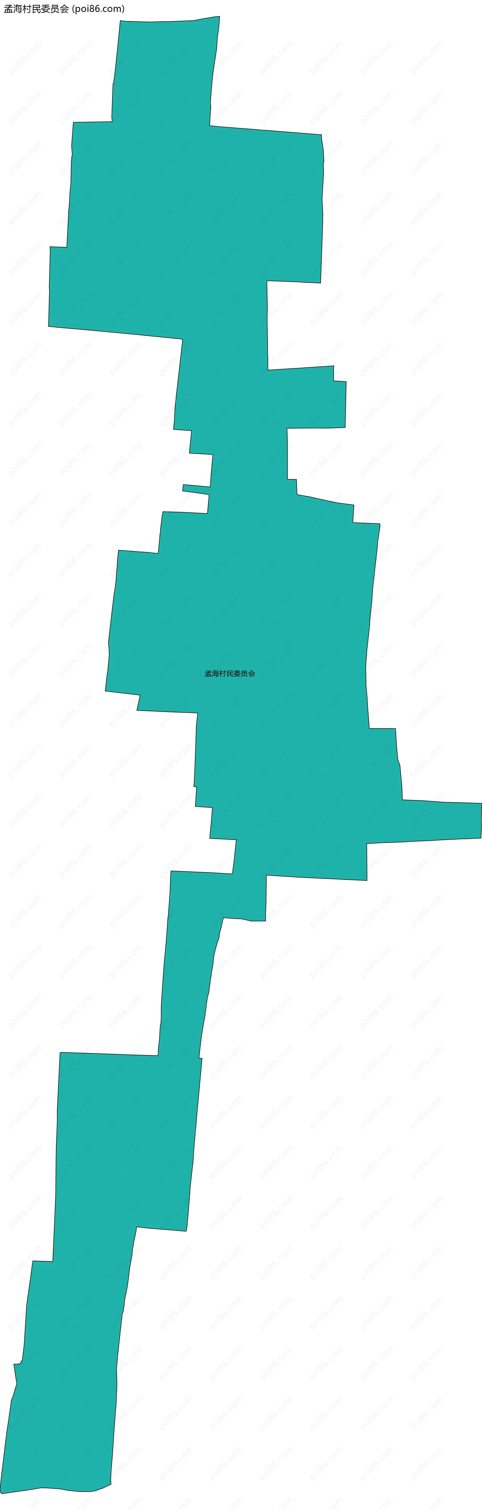 孟海村民委员会边界地图