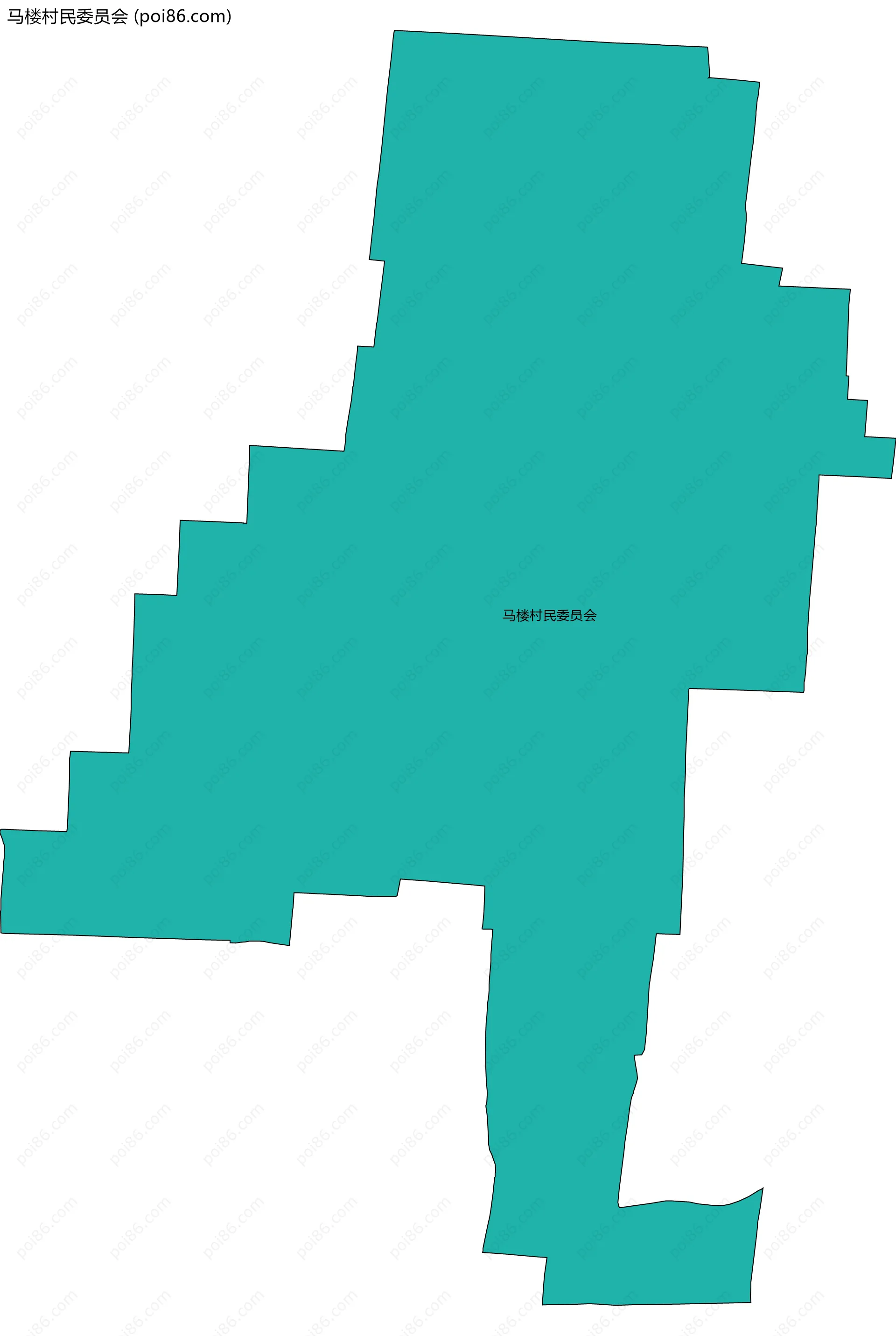 马楼村民委员会边界地图